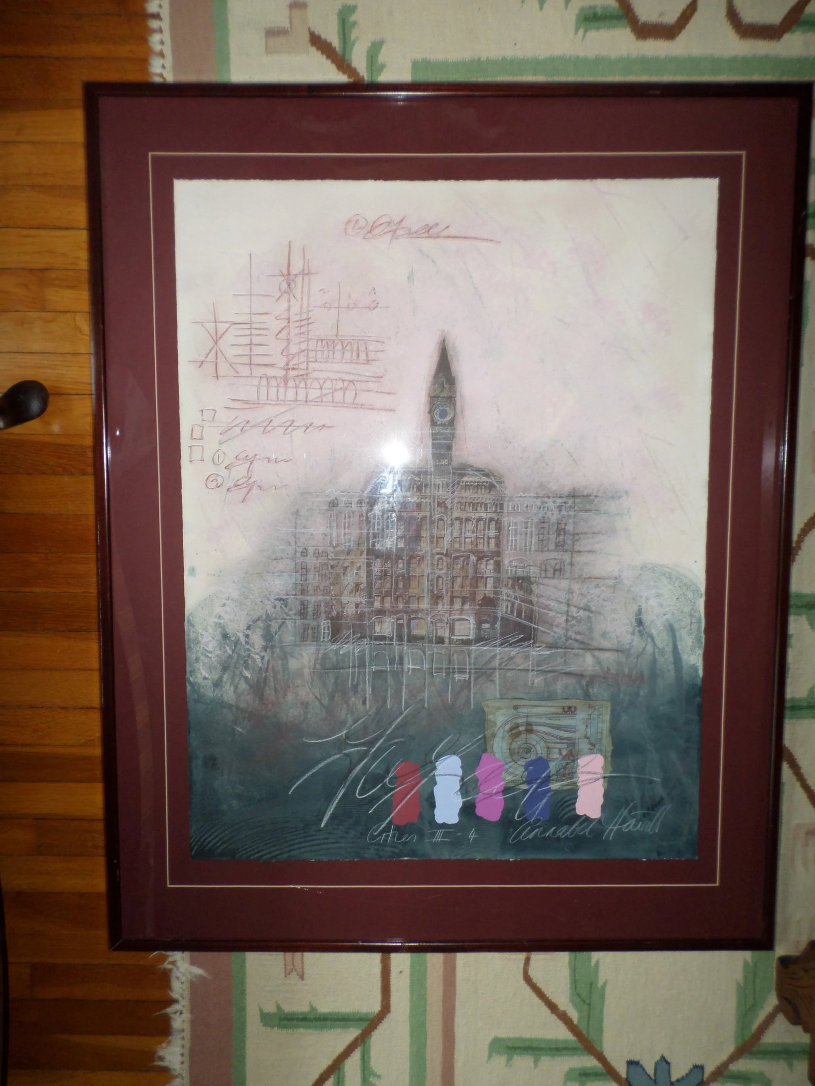 1970s "Cities III - 4" Architectural Surrealist Work on Paper, Framed - 9