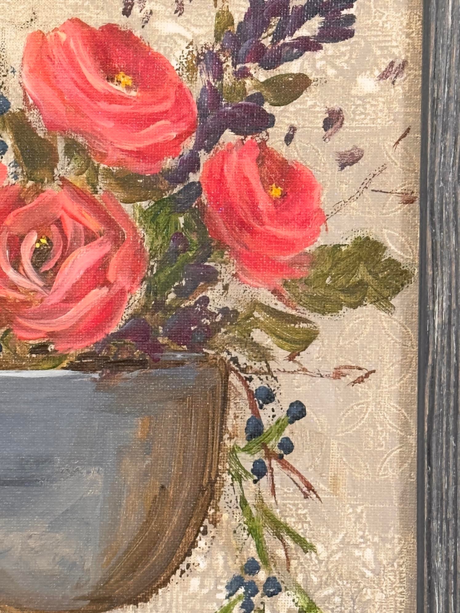 Impressionist Floral Bouquet Still Life "Vintage Garden" - 4