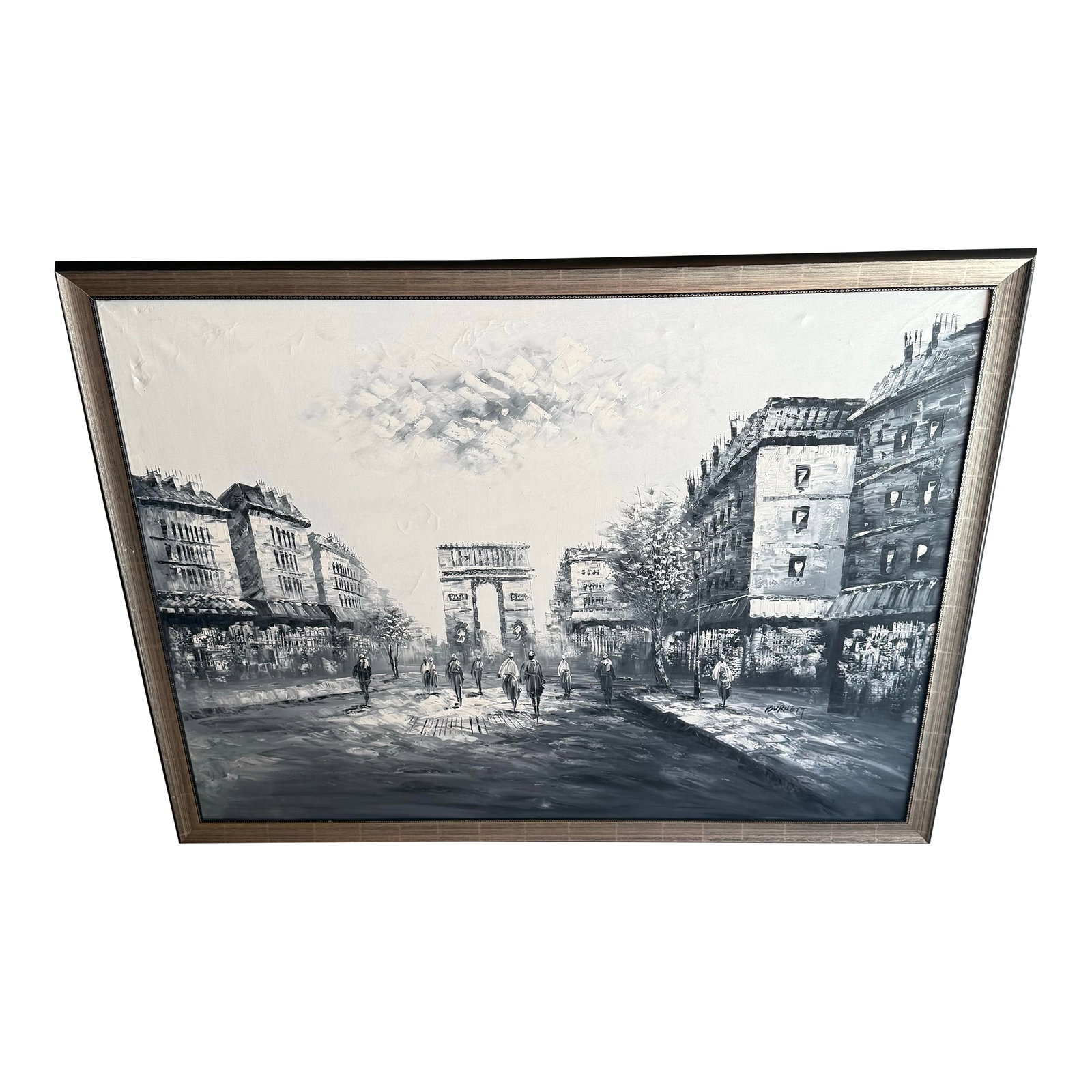 1930s Caroline Burnett Hand Painted Oil Painting on Canvas, Signed: Caroline Burnett Hand Painted Oil Painting 51x40" Canvas Signed Early large piece by listed artist The product is a beautifully hand-painted oil painting on canvas by artist Caroline Burnett, measurin