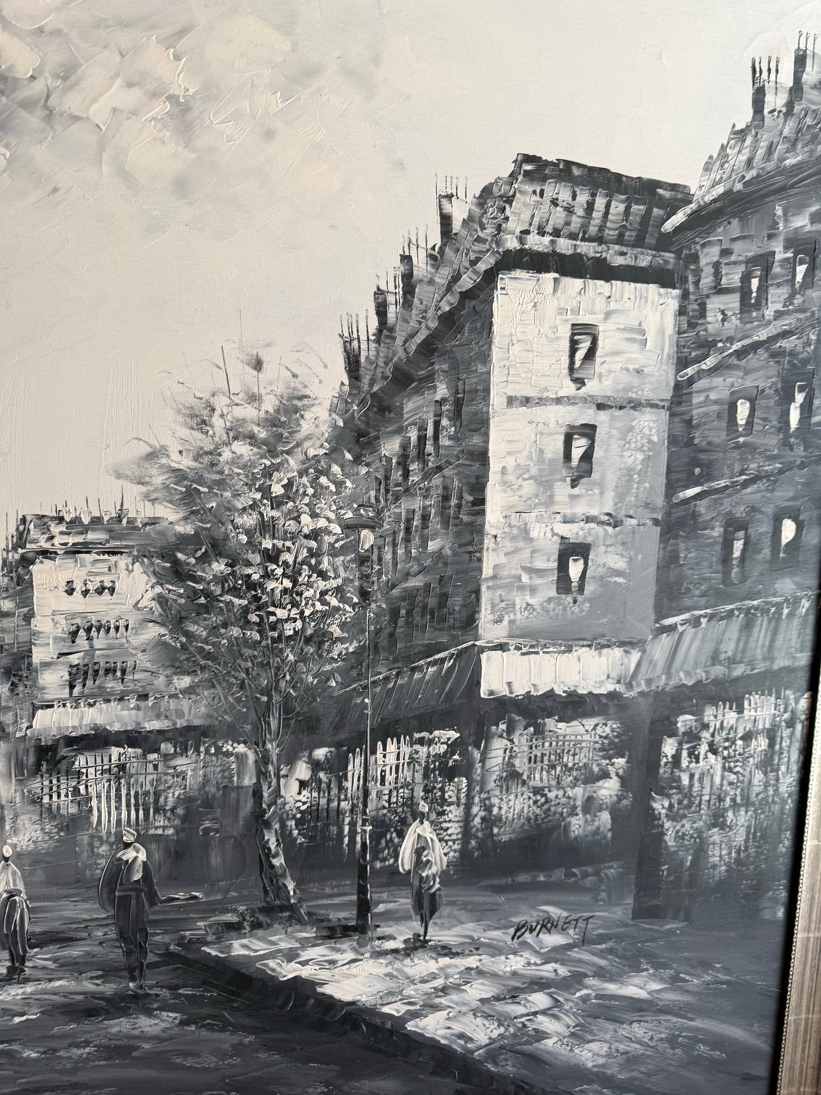 1930s Caroline Burnett Hand Painted Oil Painting on Canvas, Signed - 5