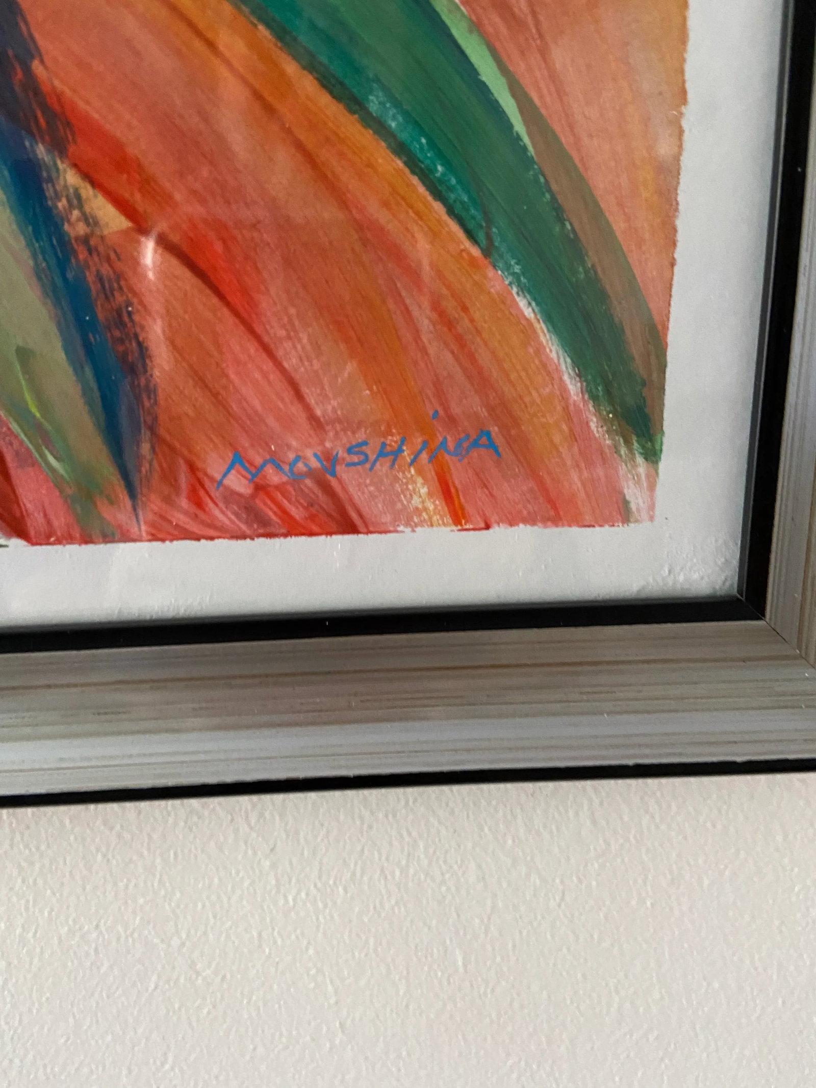 Contemporary Botanical Acrylic Painting of a Cream Day-Lily by Marina Movshina, Framed - 3
