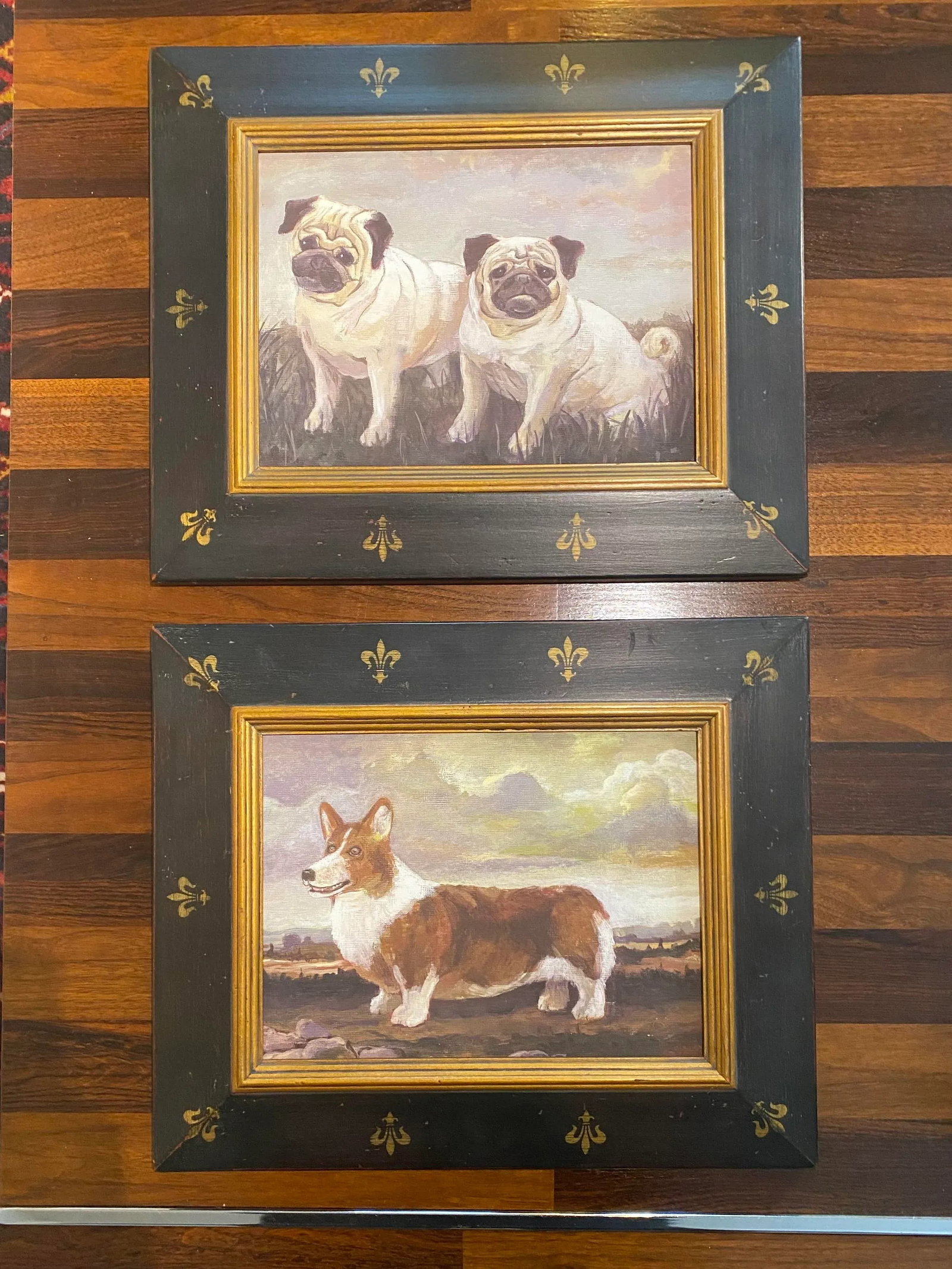 Late 20th Century W. King Ambler Dog Giclee Portrait Prints, Framed - a Pair - 11