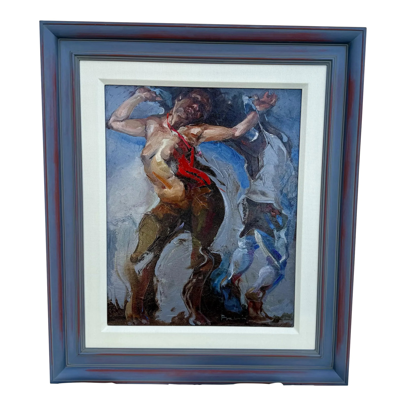 'Danseuse' Oil on Canvas: Berkeley, CA artist Prabin Badhia creation: At this point in my practice, I am involved in creating art that has subjects which are entangled with my current thoughts, energy, and time. I approach my 