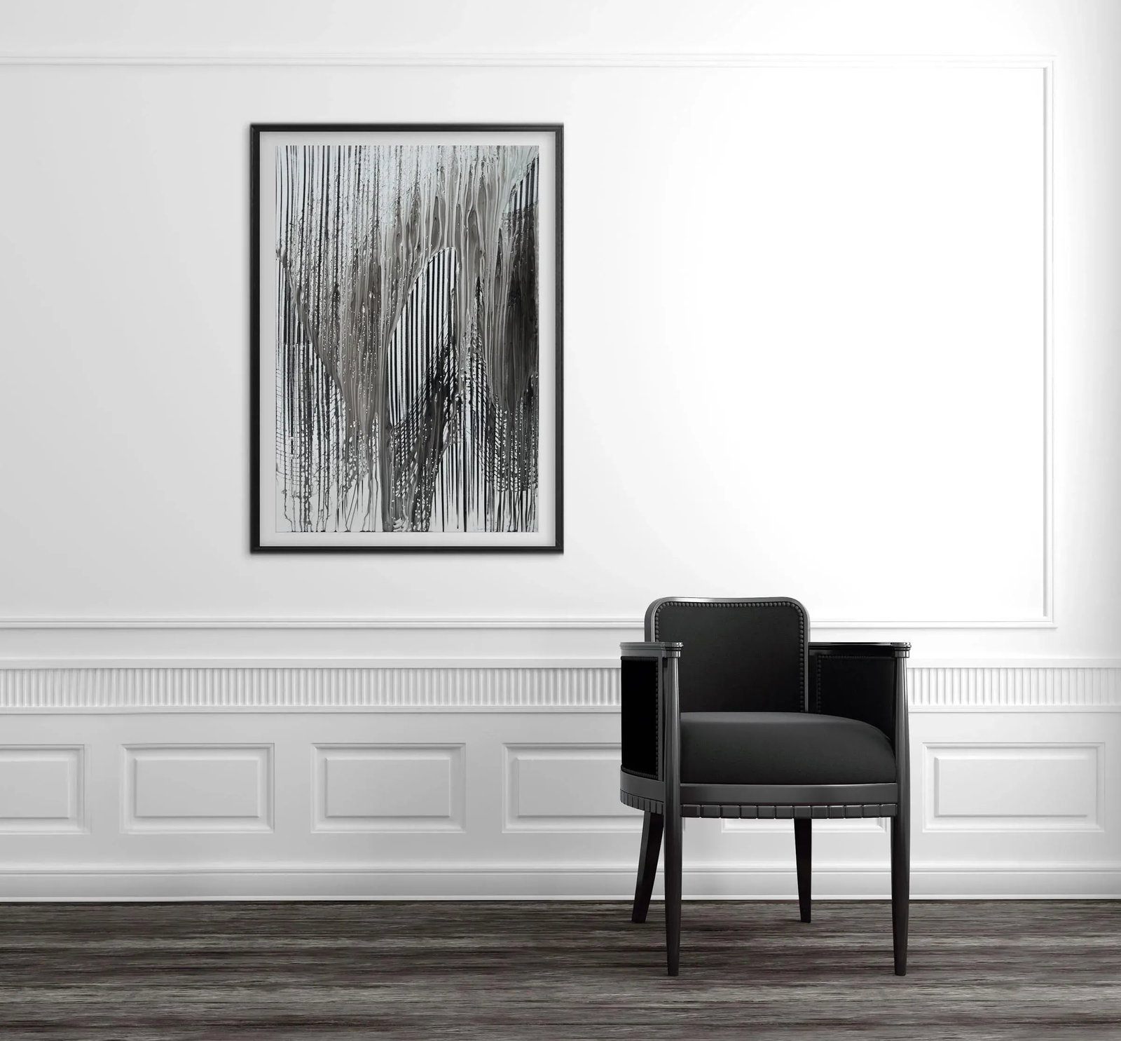 Contemporary Abstract Pigment Pencil and Water on Mylar Drawing "Big Melt #10" by Jaanika Peerna - 2