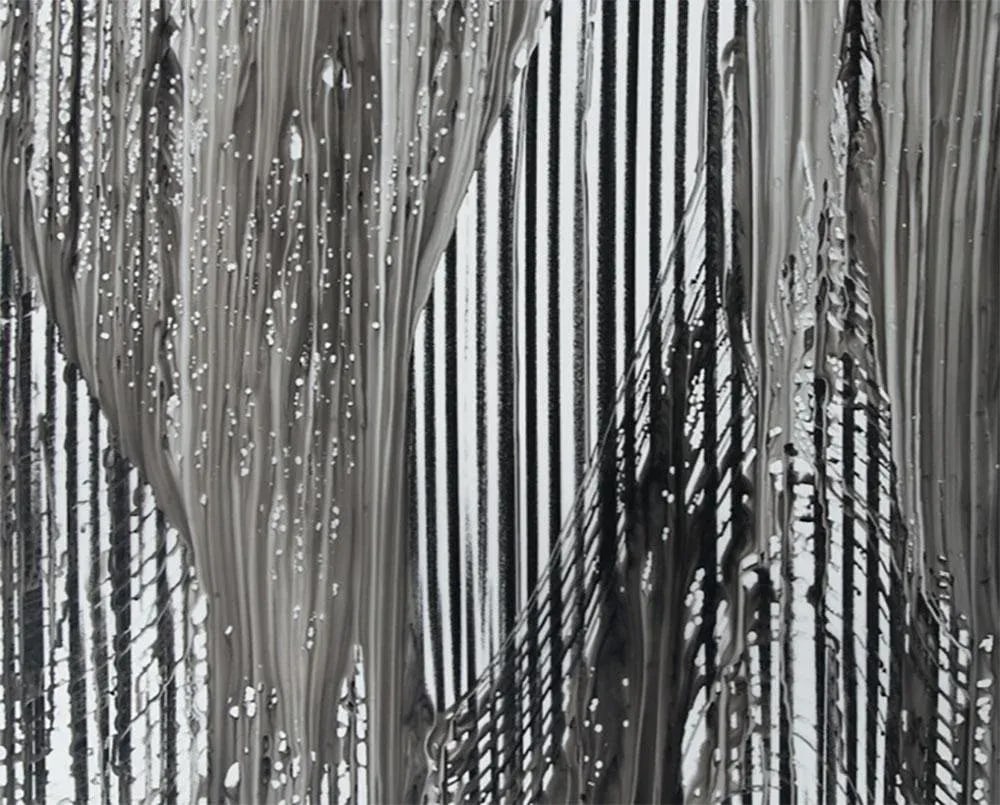 Contemporary Abstract Pigment Pencil and Water on Mylar Drawing "Big Melt #10" by Jaanika Peerna - 3