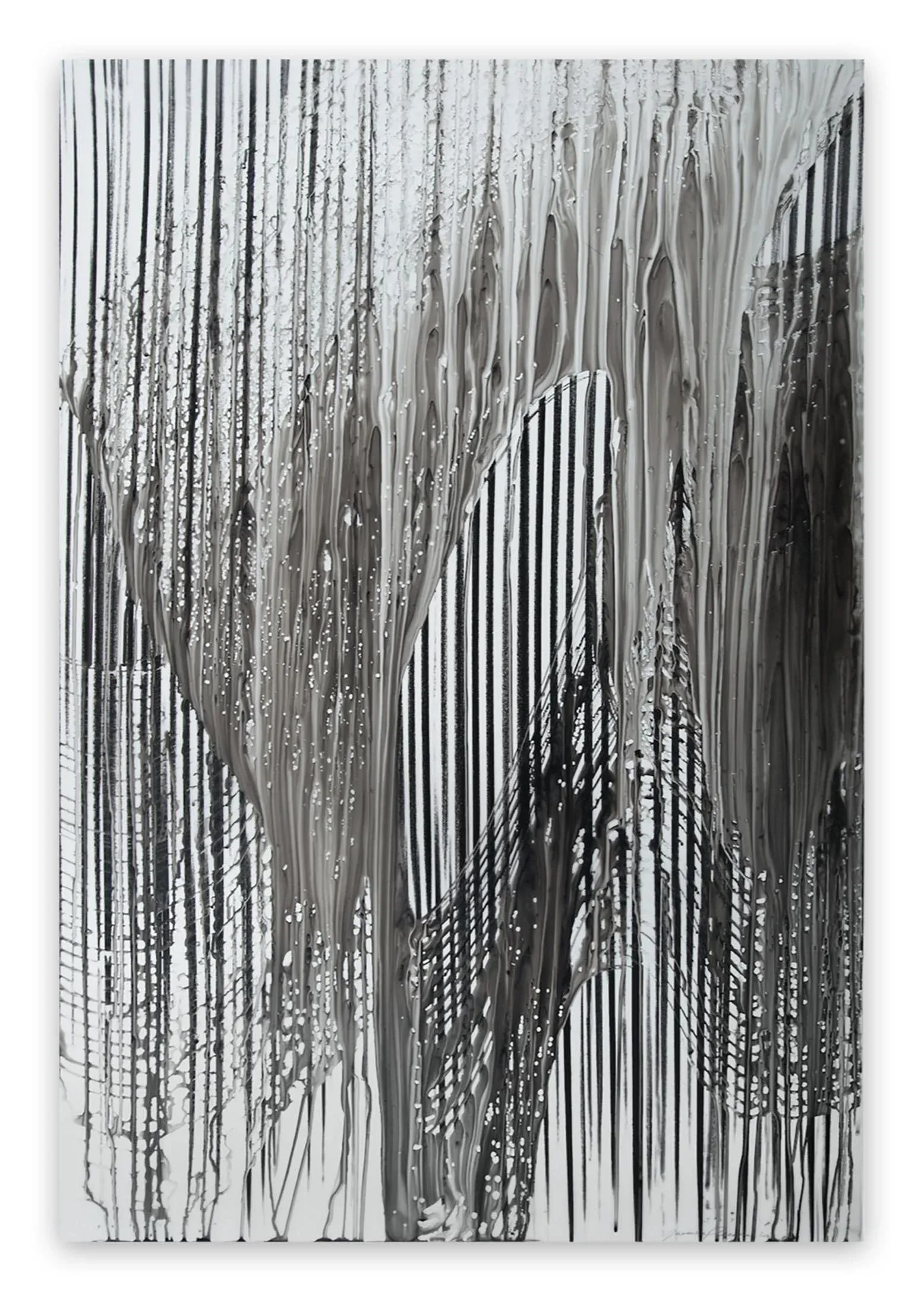 Contemporary Abstract Pigment Pencil and Water on Mylar Drawing "Big Melt #10" by Jaanika Peerna - 4