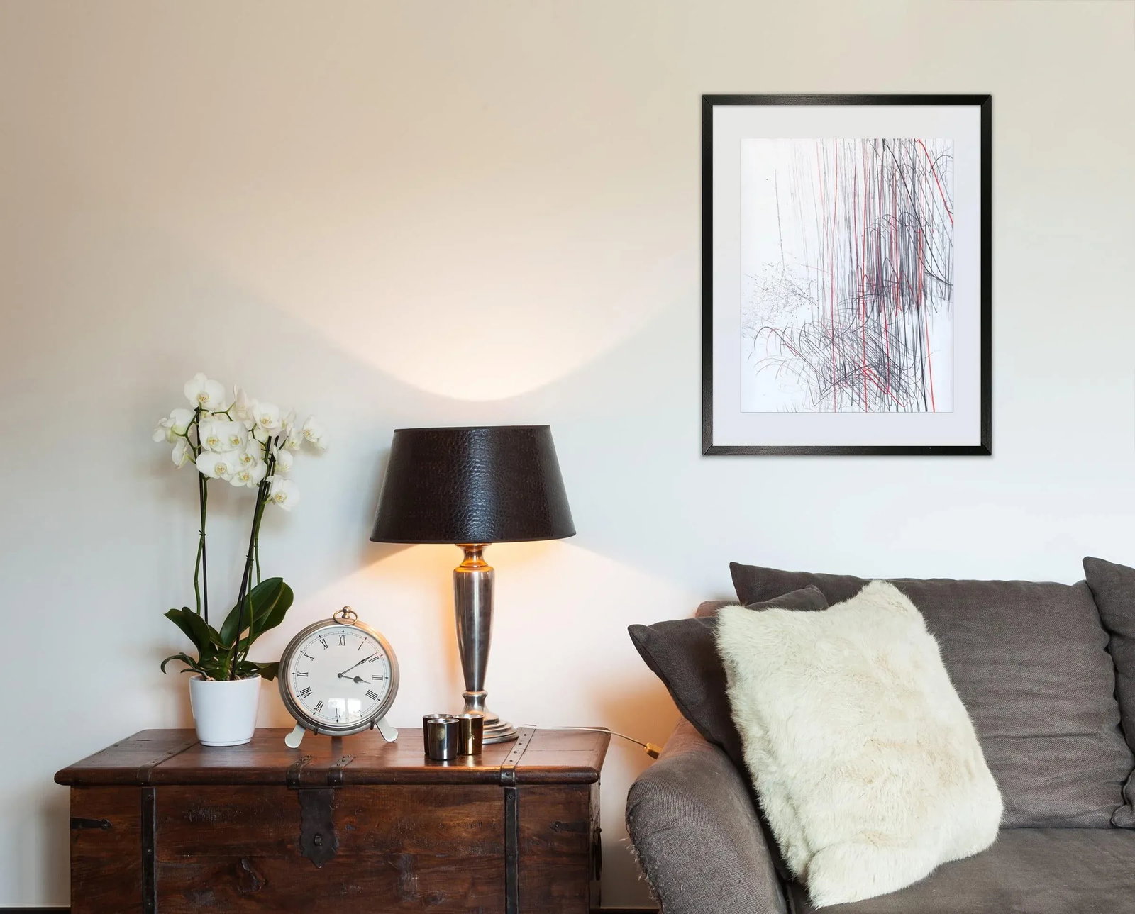 Contemporary Abstract Colored Pencil and Graphite on Plastic Paper Drawing "Screech of Ice Series 43 - 2