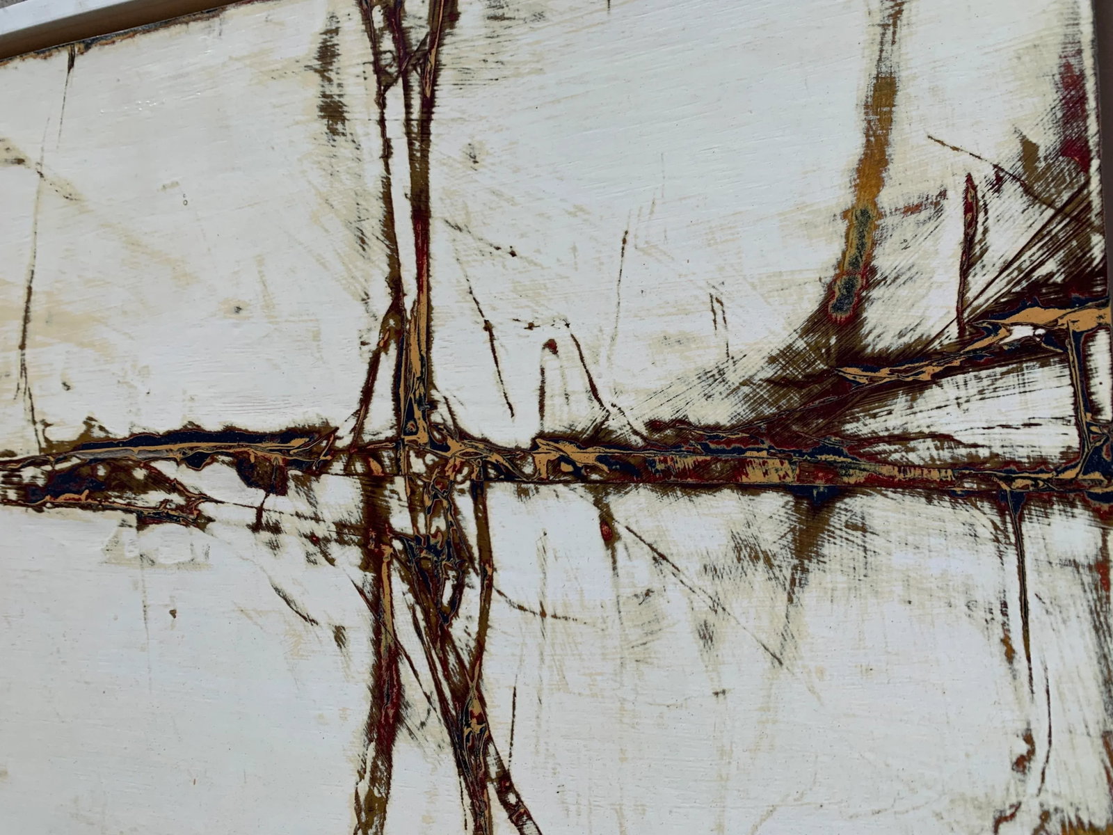 1990s "Untitled #10" Modern Abstract Mixed-Media Painting by Robert Murray, Framed - 4