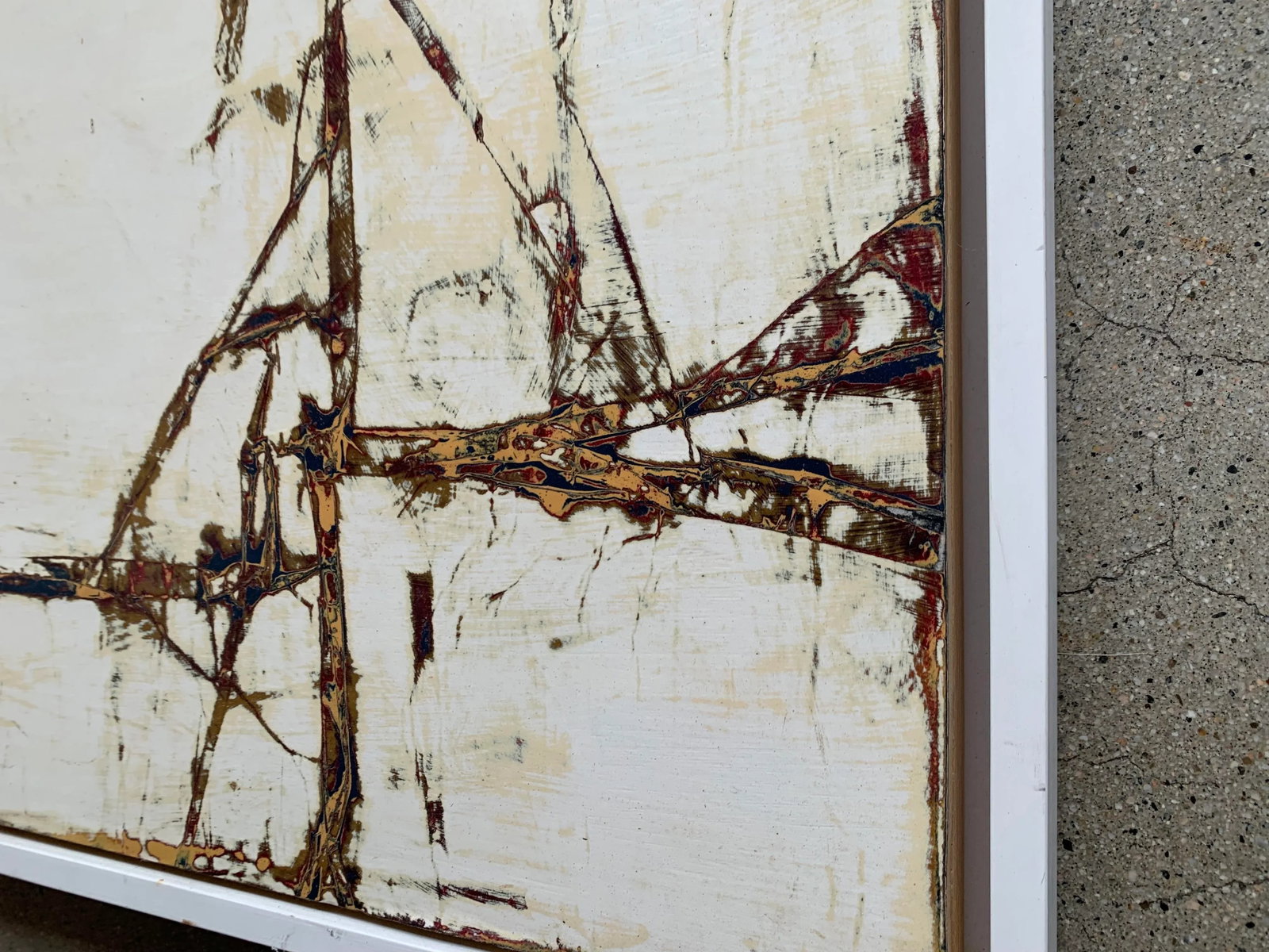 1990s "Untitled #10" Modern Abstract Mixed-Media Painting by Robert Murray, Framed - 7