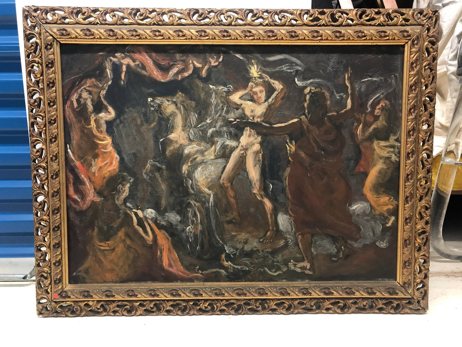 1950s Religious-Themed Original Painting by Joseph Grimeland, Framed - 9