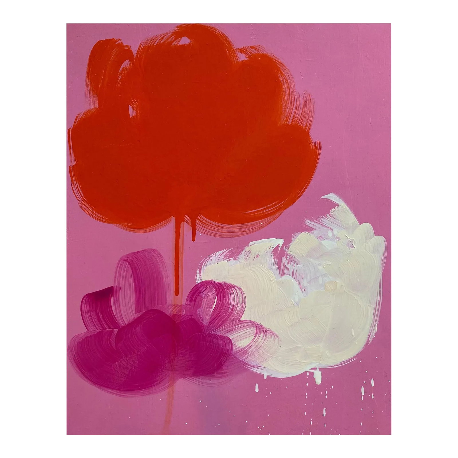Contemporary Abstract Oil on Panel Painting "Ride or Die" by Anya Spielman: Oil on panel Edition: Unique, Unframed. Spielman uses oil paint on canvas, paper and panel in various sizes; she works on up to forty paintings at a time, moving between them as each begins to form,