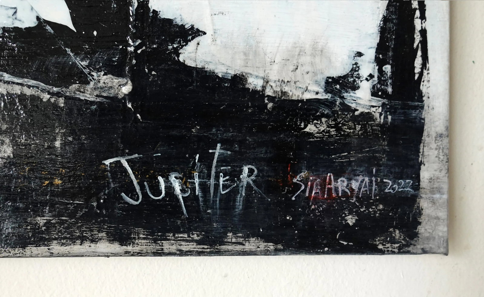 "Jupiter" Contemporary Original Abstract Mixed Media Painting by Sia Aryai - 2