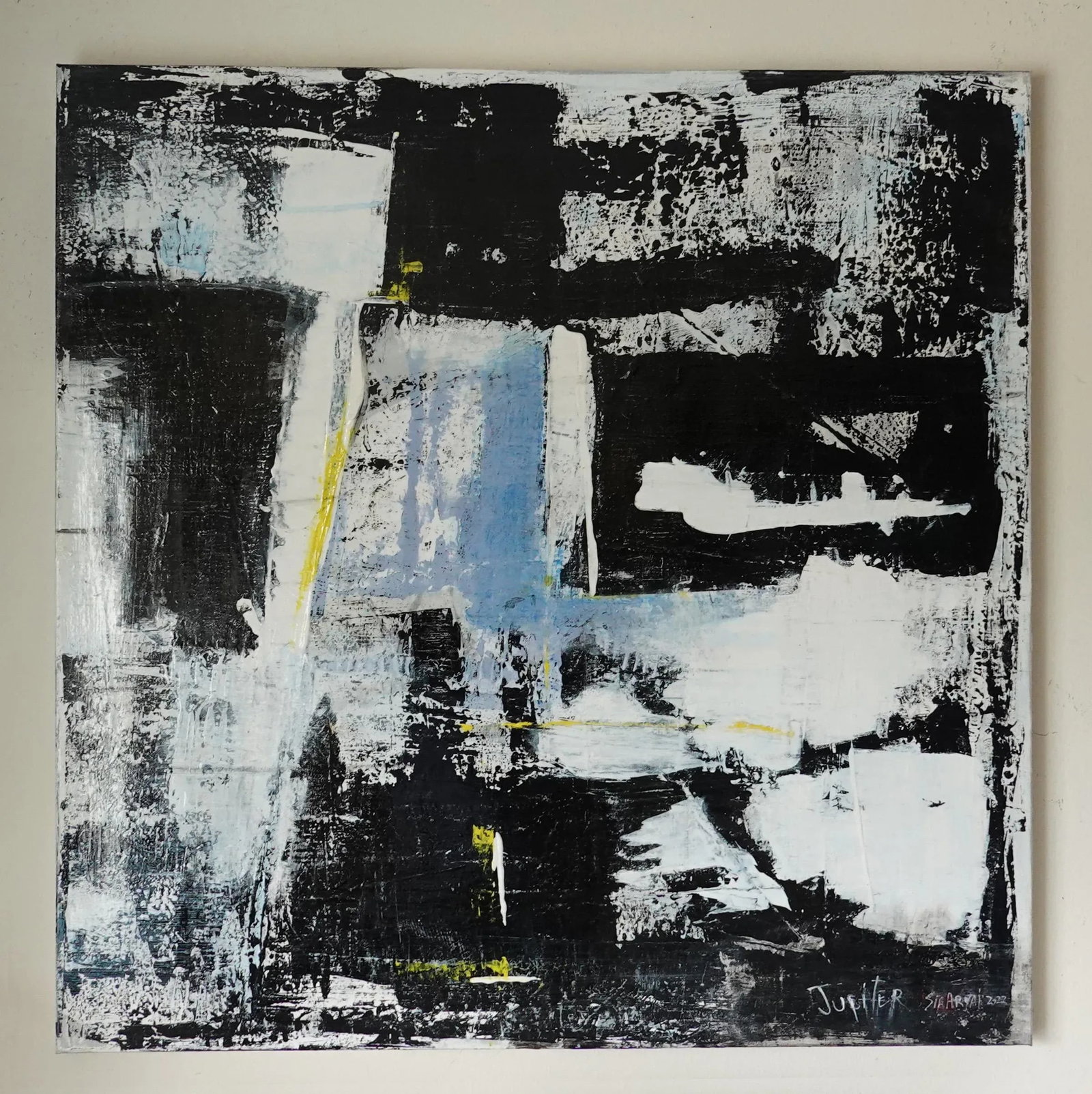 "Jupiter" Contemporary Original Abstract Mixed Media Painting by Sia Aryai - 4