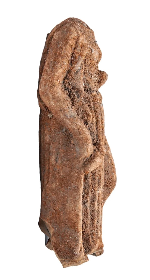 Petite Antique European Terracotta Figurine - 4