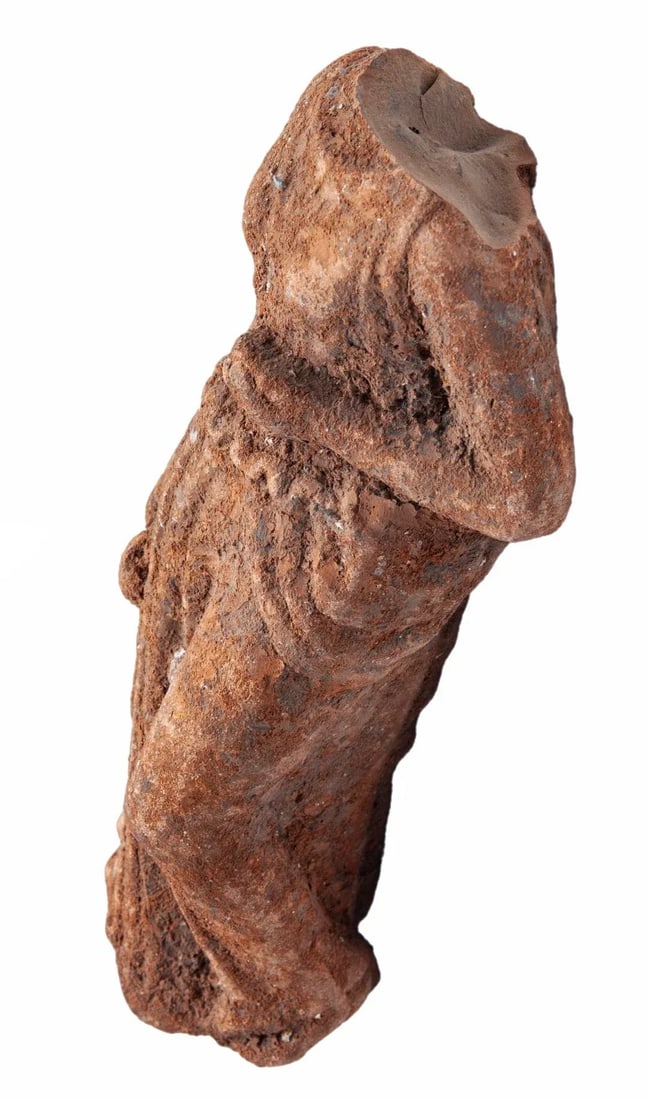 Petite Antique European Terracotta Figurine - 6