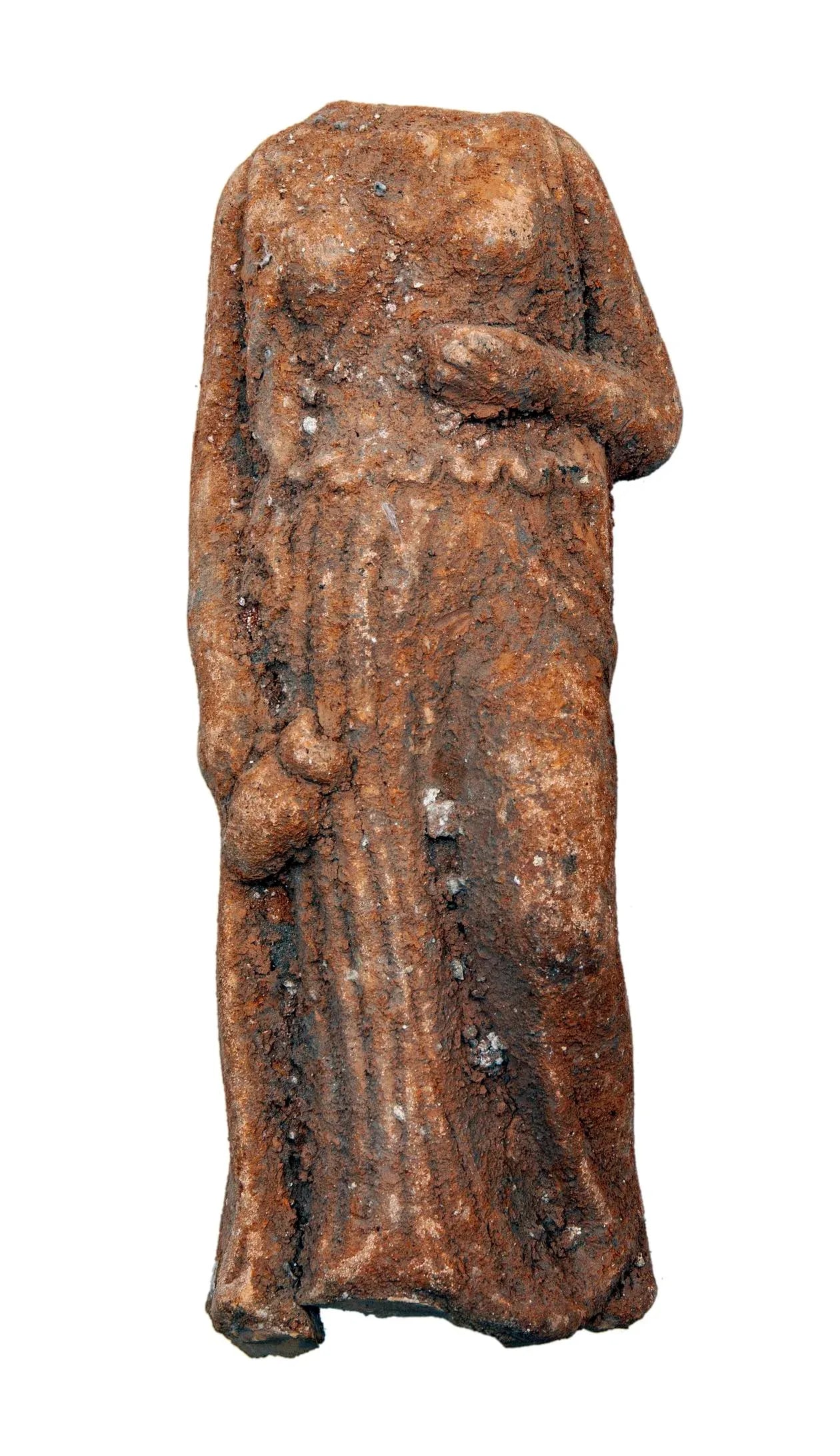 Petite Antique European Terracotta Figurine - 8