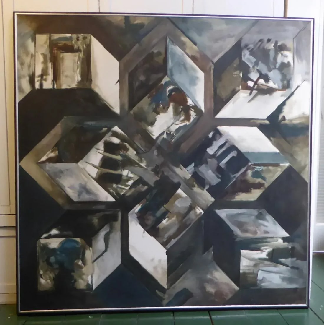 Steve Redman Oil on Canvas Painting Titled Theoretical Maximum 1967 - 2