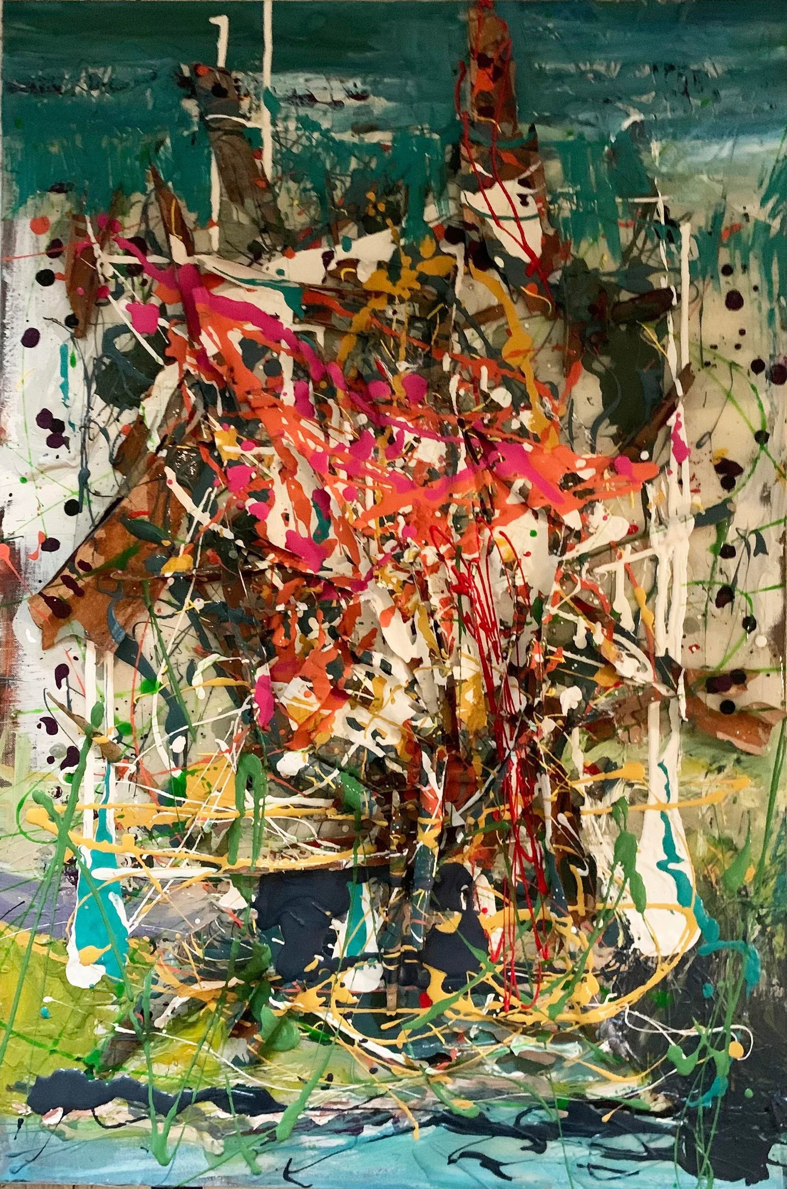 "Victory", Contemporary, Abstract, Mixed Media Painting, by Van Ness - 4