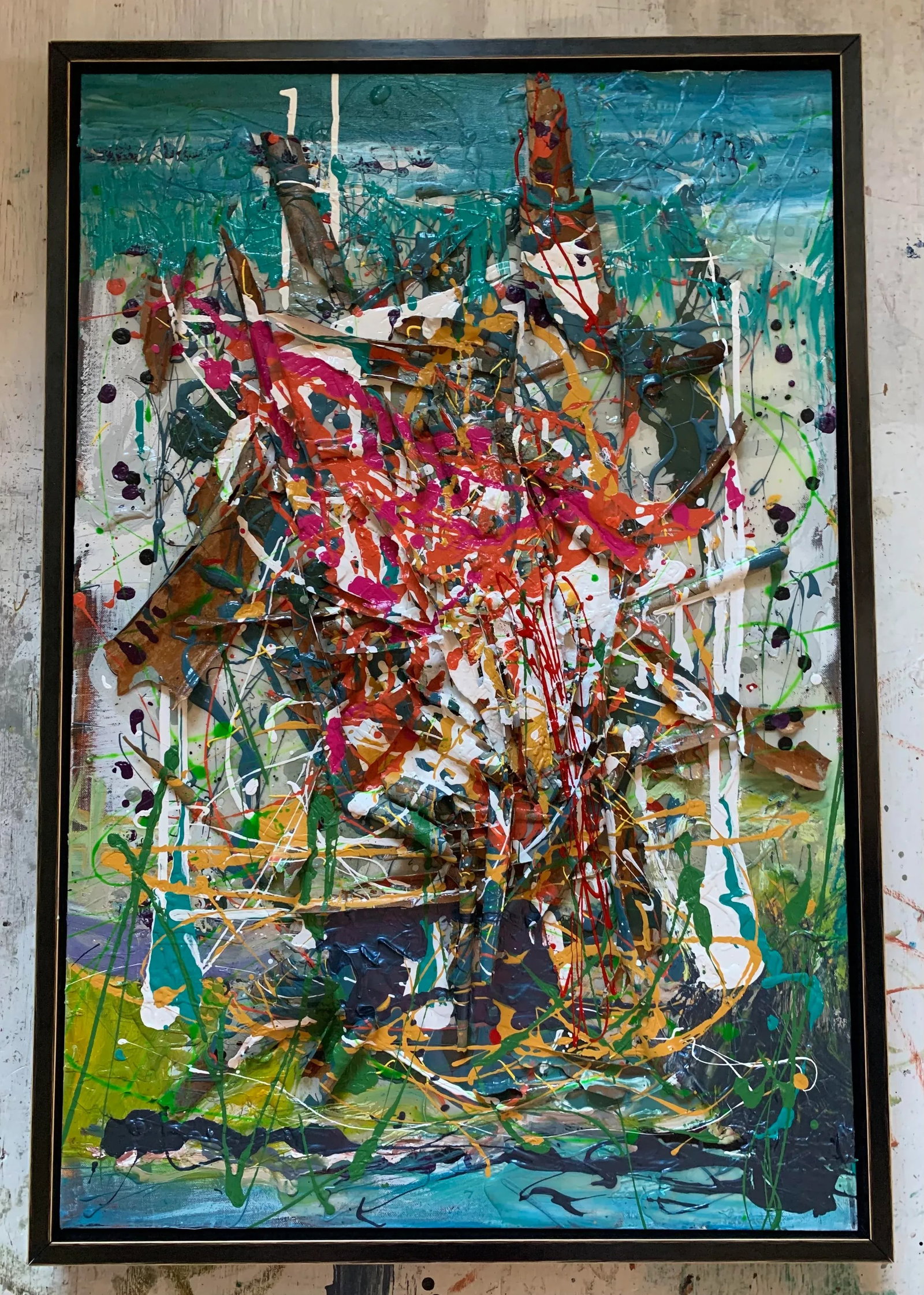"Victory", Contemporary, Abstract, Mixed Media Painting, by Van Ness - 7