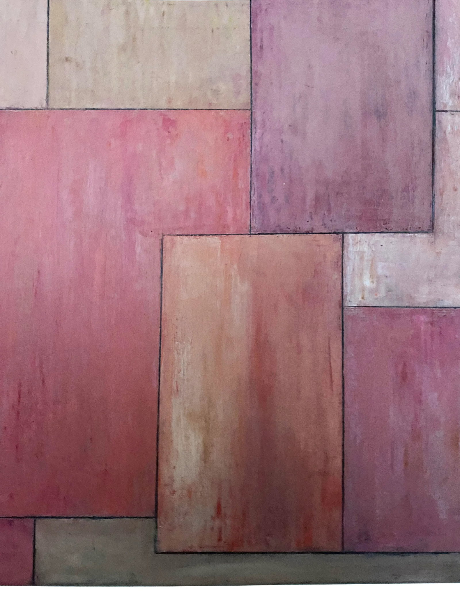 Contemporary Geometric Abstract Square Oil Painting by Stephen Cimini - 5
