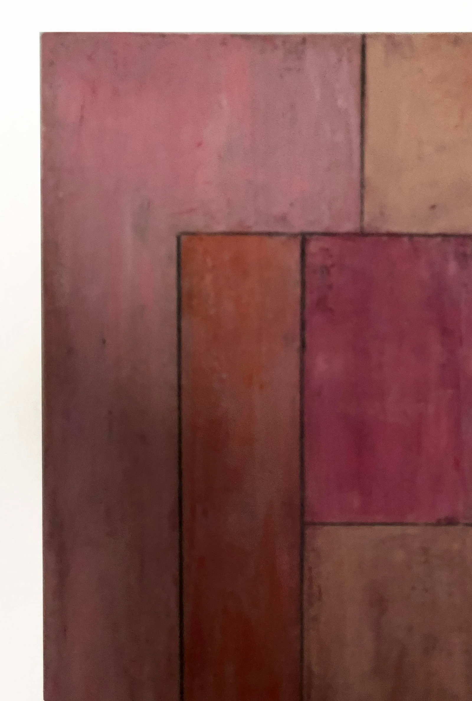 Contemporary Geometric Abstract Square Oil Painting by Stephen Cimini - 7