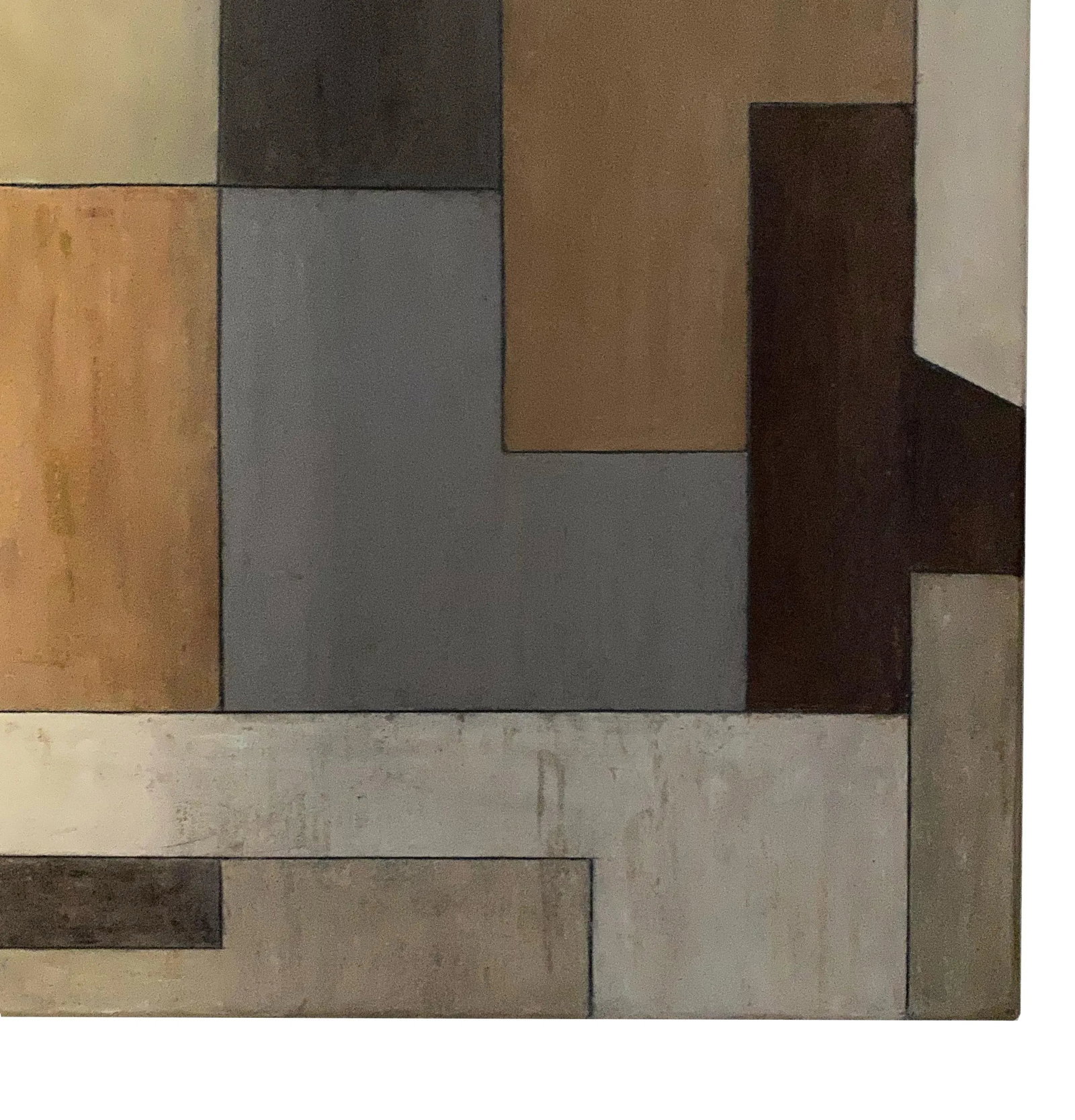 Contemporary Large Horizontal Geometric Abstract Oil Painting by Stephen Cimini - 4