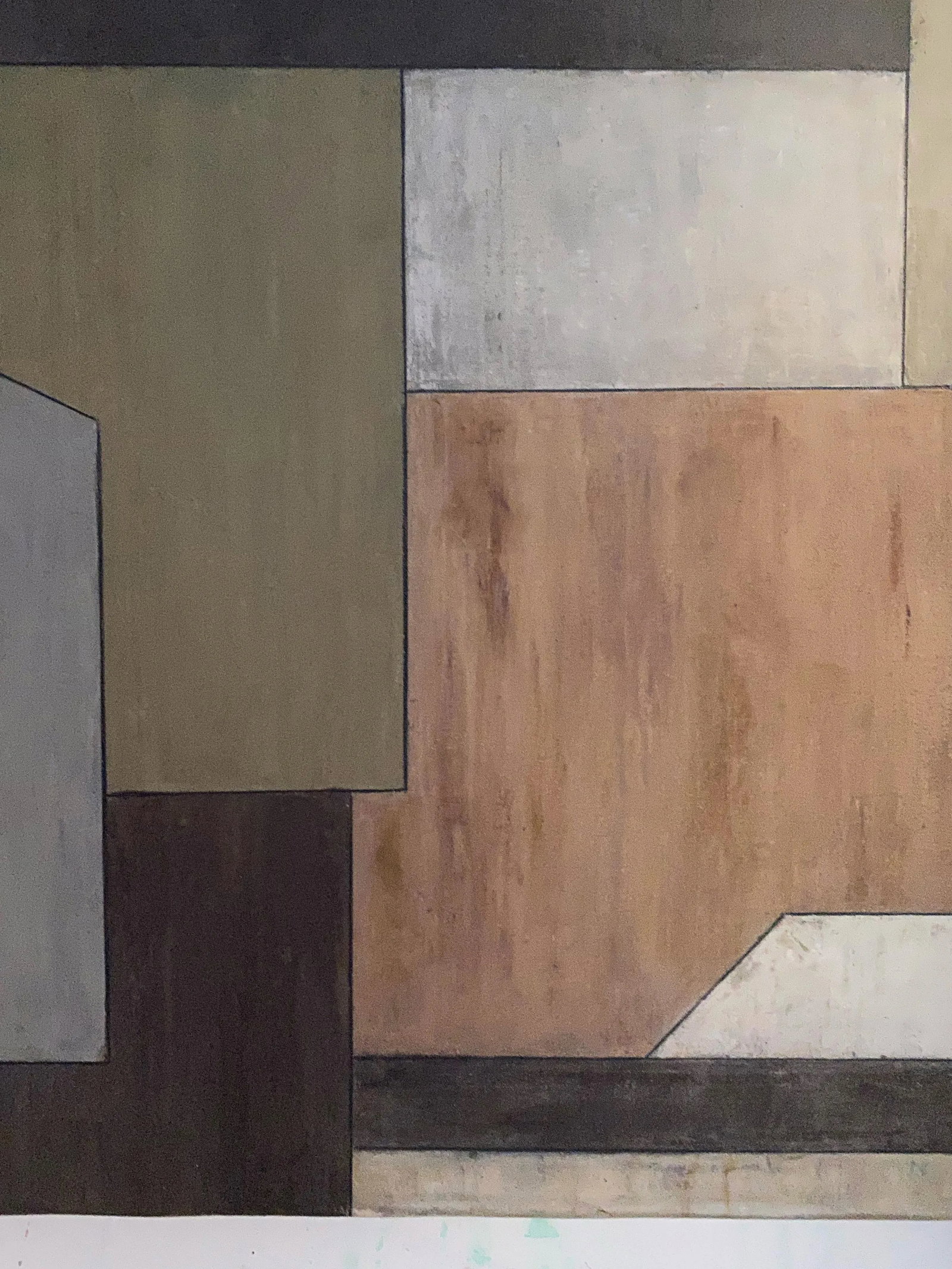 Contemporary Large Horizontal Geometric Abstract Oil Painting by Stephen Cimini - 7