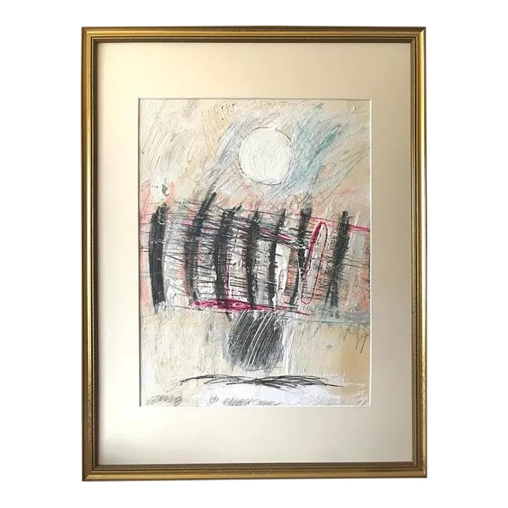 Abstract Expressionist Mixed Media Painting "Nocturne 8" by Darren Jekel (1 of 6)