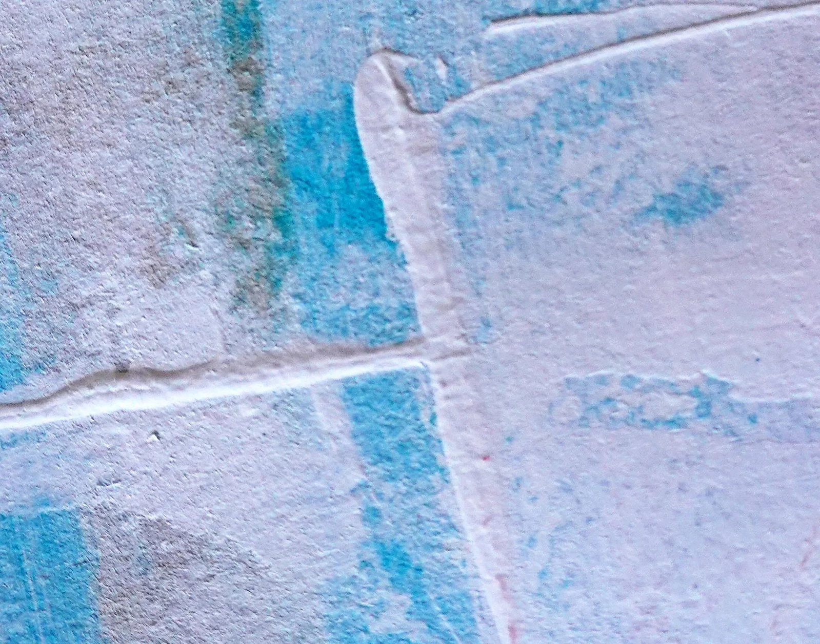 "All in the Bloom.I" Contemporary Original Abstract Sky Blue Mixed-Media Painting, Framed - 4