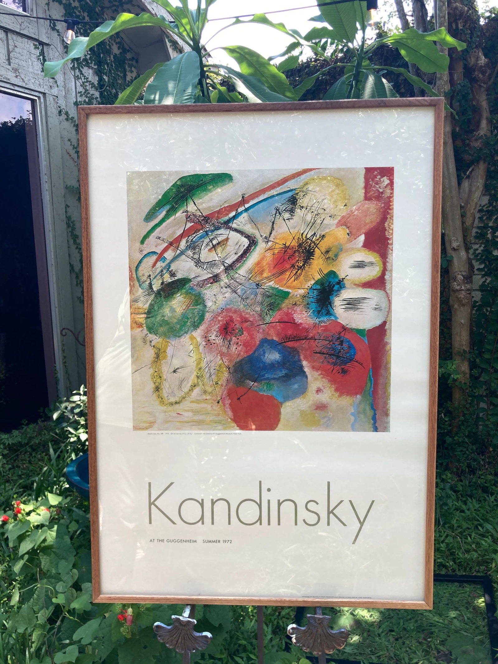 1972 Ltd Ed Kandinsky Guggenheim Summer Vintage Exhibition Poster - Black Lines Lithograph 50th Anni - 11