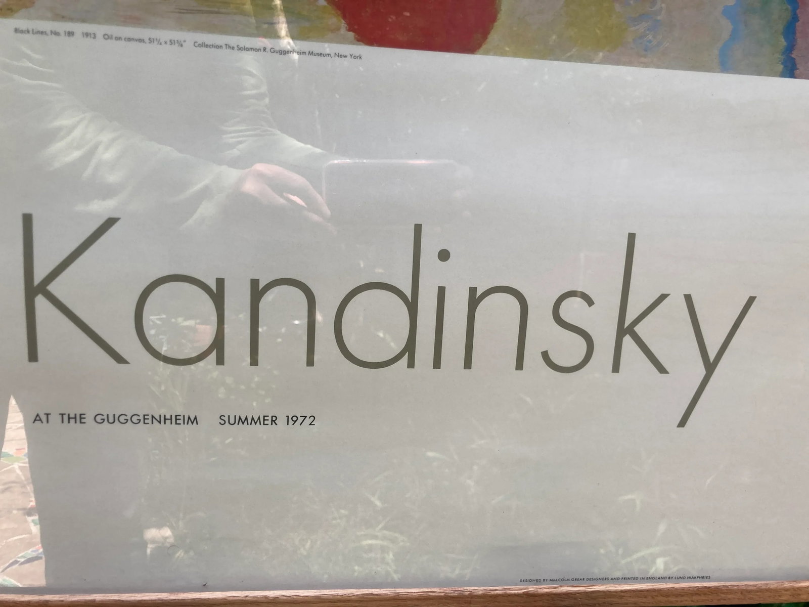 1972 Ltd Ed Kandinsky Guggenheim Summer Vintage Exhibition Poster - Black Lines Lithograph 50th Anni - 3