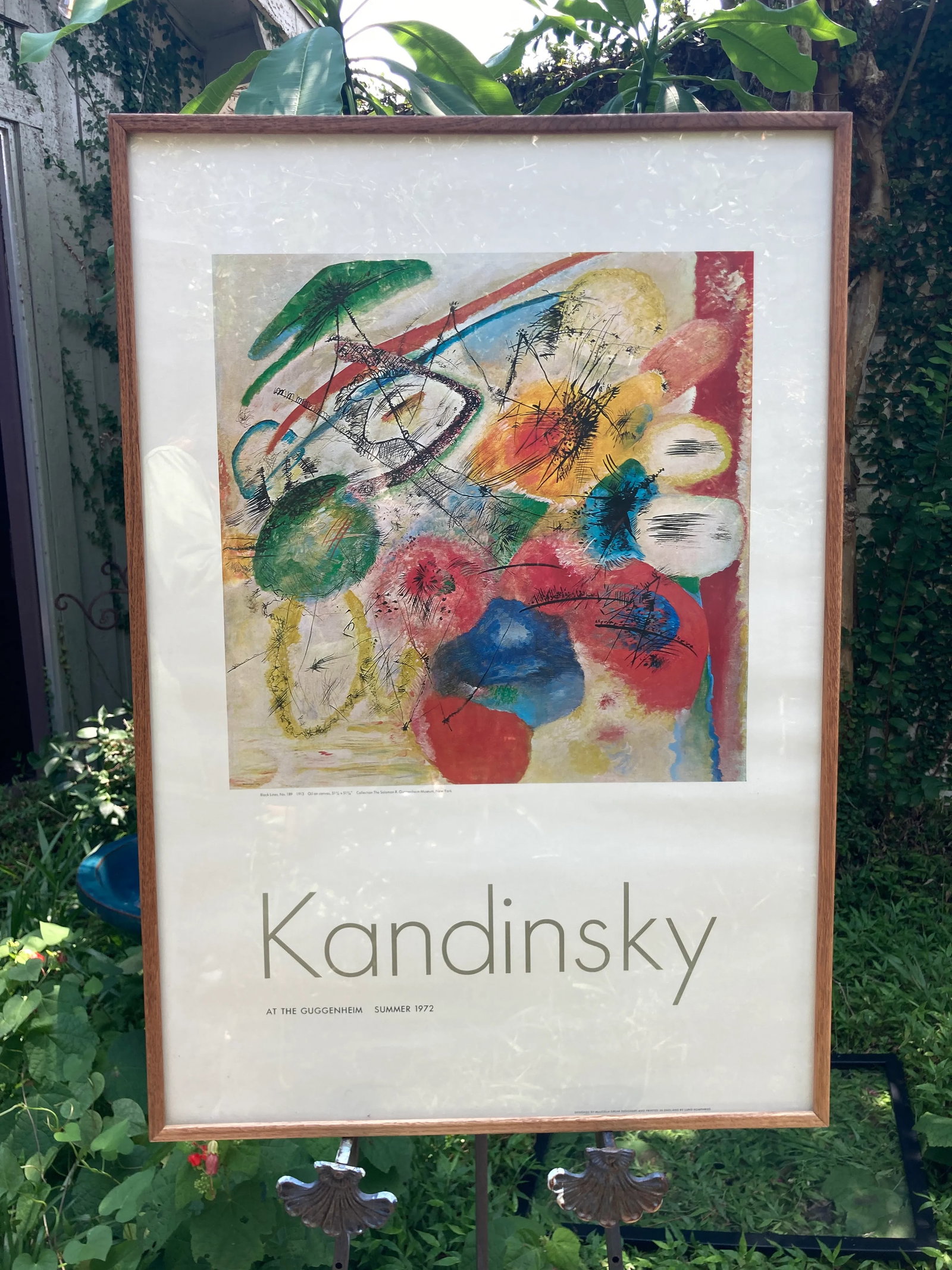 1972 Ltd Ed Kandinsky Guggenheim Summer Vintage Exhibition Poster - Black Lines Lithograph 50th Anni - 6