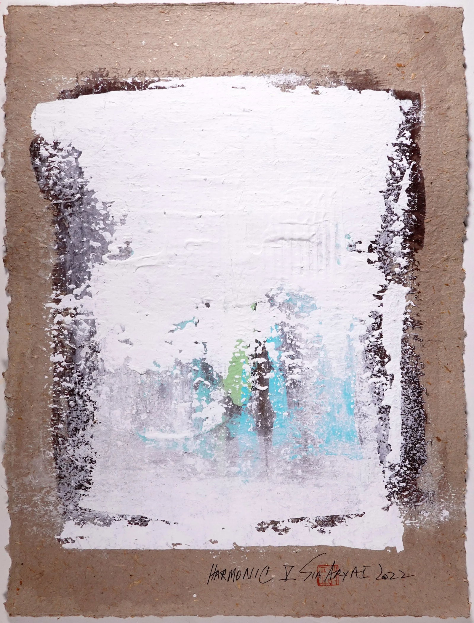 "Harmonic. V" Contemporary Original Abstract Acrylic Painting, Framed - 2