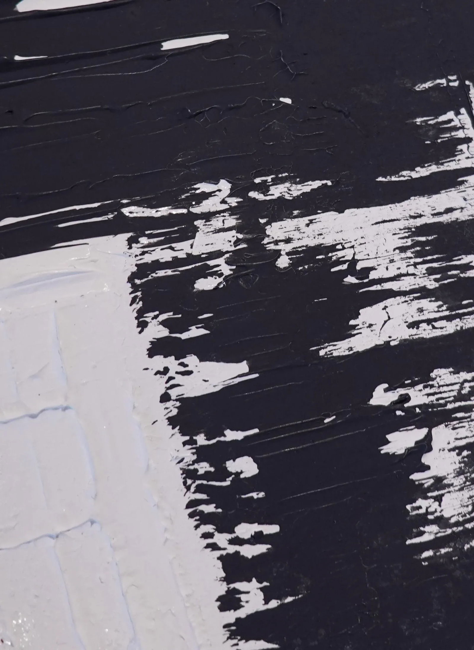 Aria.VII Abstract Framed Minimal Black and White Painting - 2