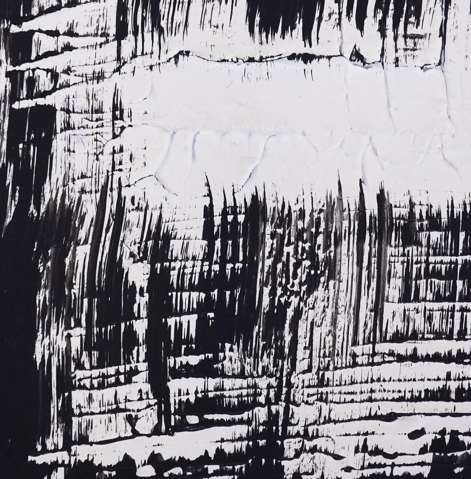 Aria.VI Abstract Framed Minimal Black and White Painting - 4