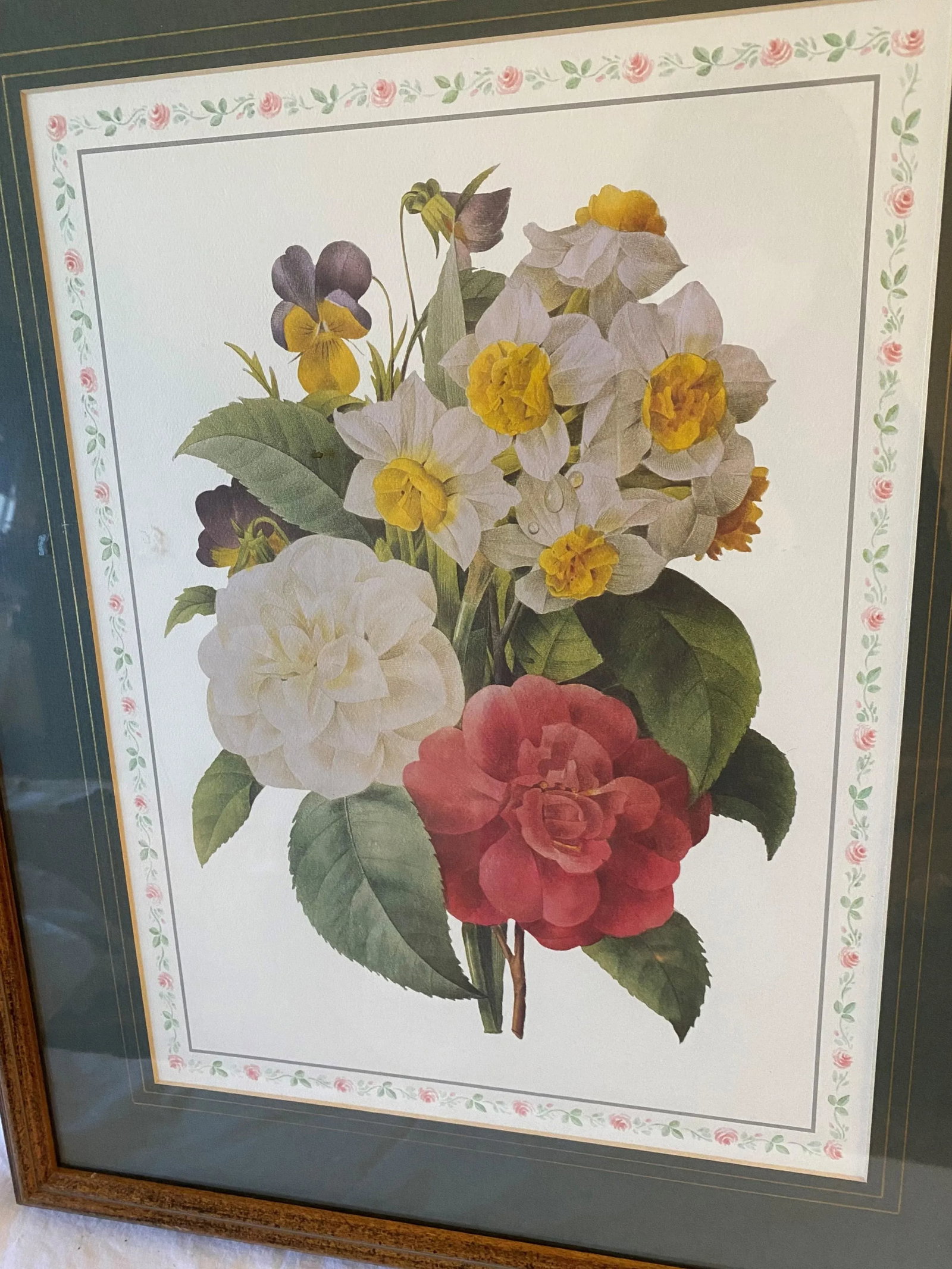 Vintage Floral Lithograph Still Life - 3
