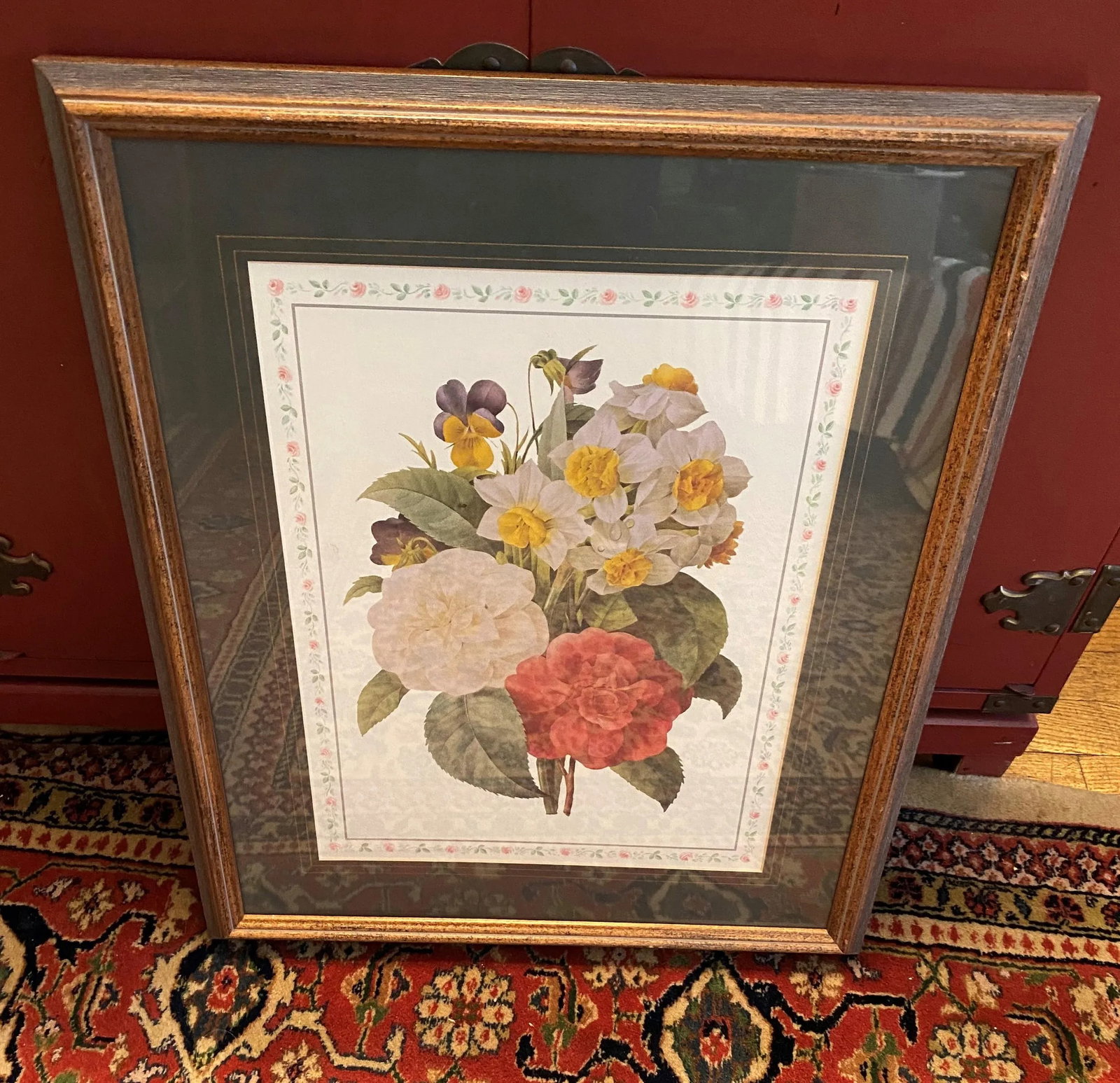 Vintage Floral Lithograph Still Life - 5