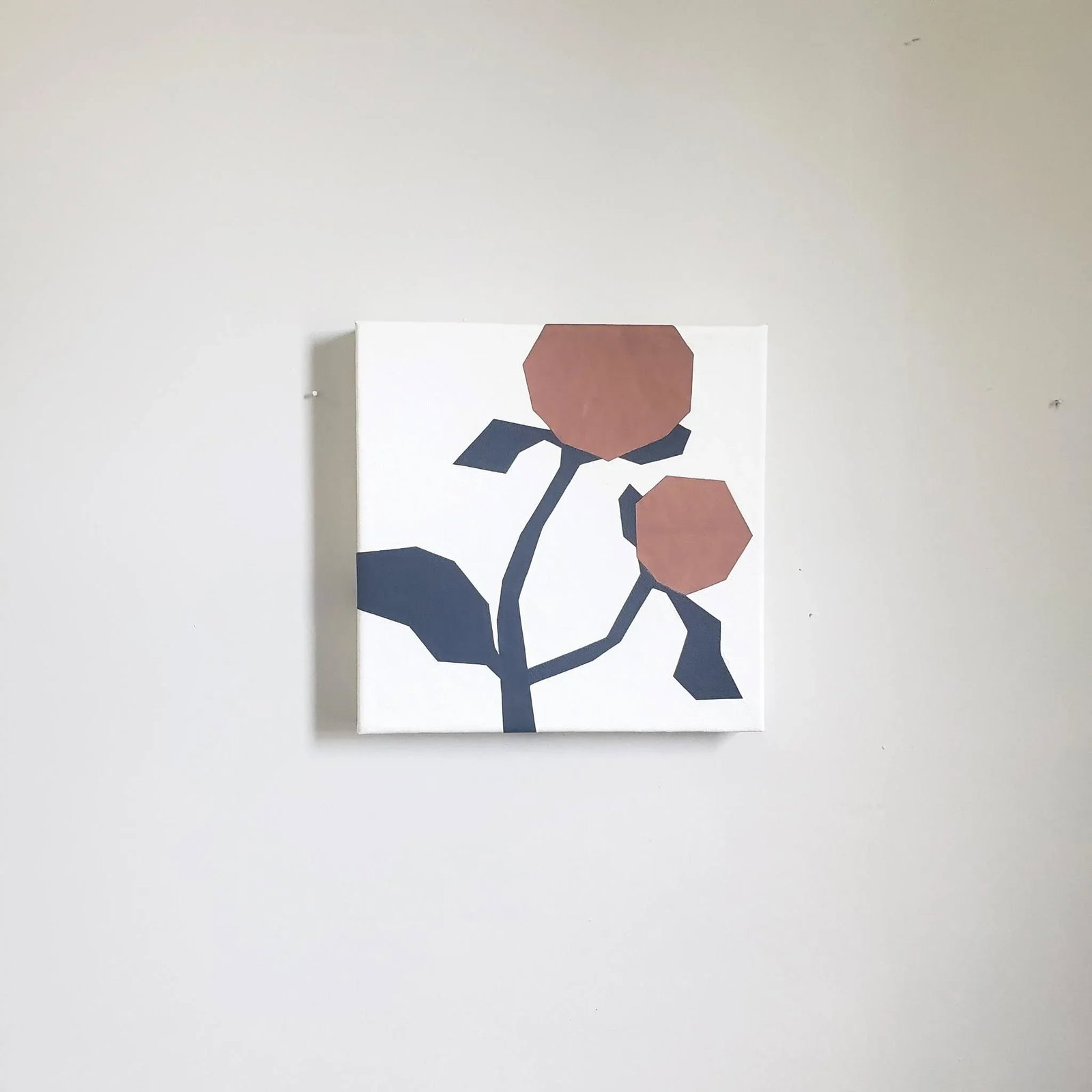 Minimalist Handmade Leather Wall Art "Juliet Peach" - 5