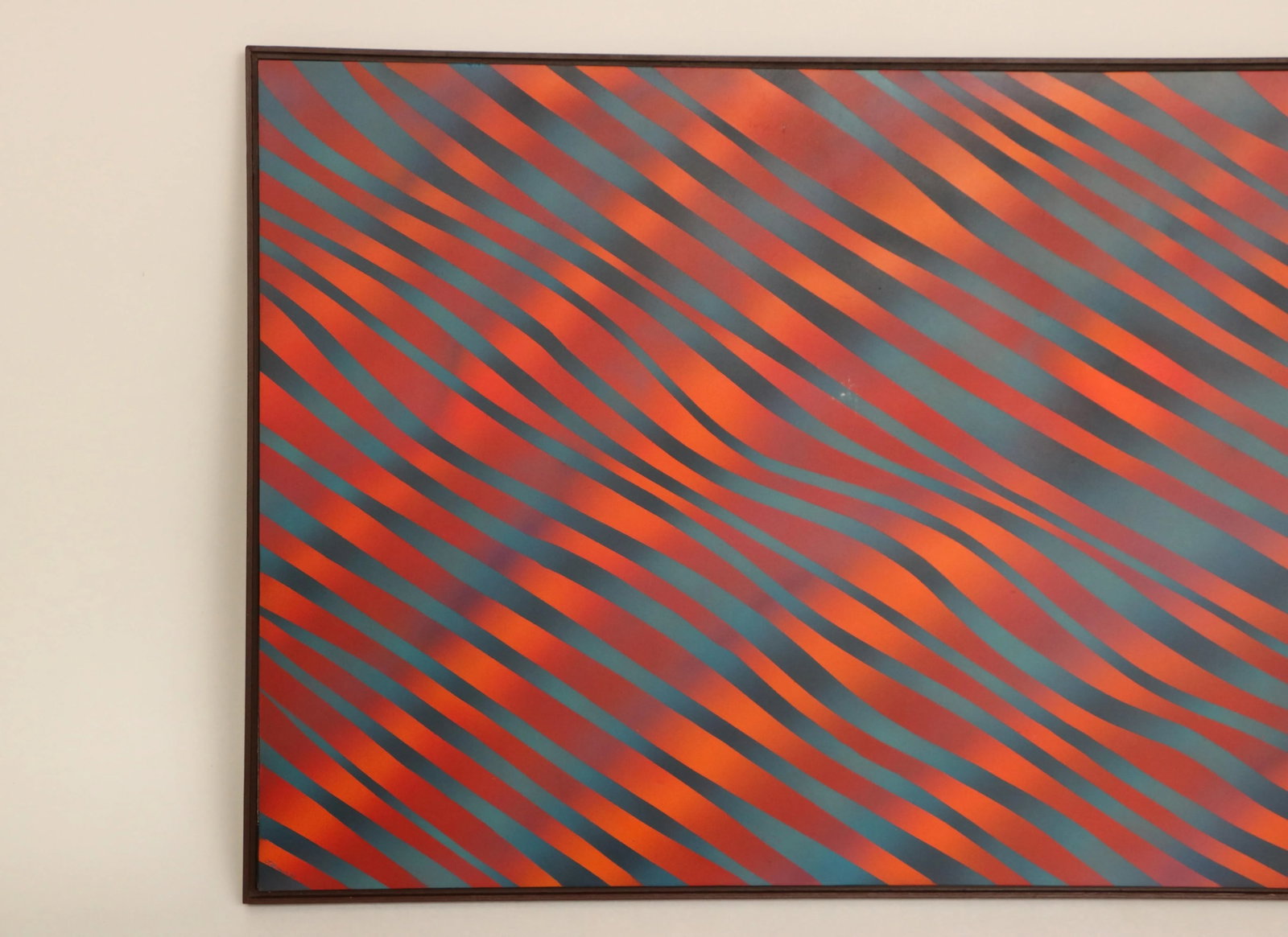 Op Art "Fire and Ice" Painting by J. Brown - 6