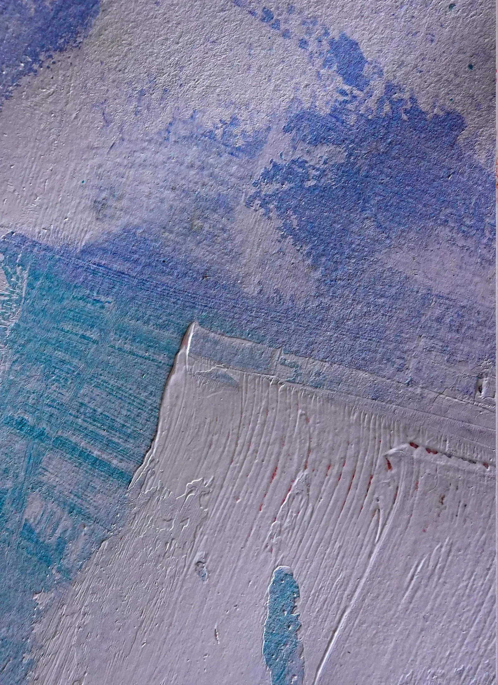 "All in the Bloom.II" Contemporary Original Abstract Blue Mixed-Media Painting, Framed - 4