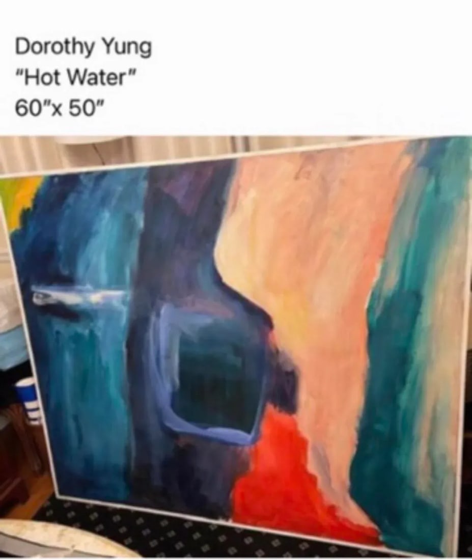 "Hot Water" Abstract Expressionist Oil Painting Dorothy Yung - 2