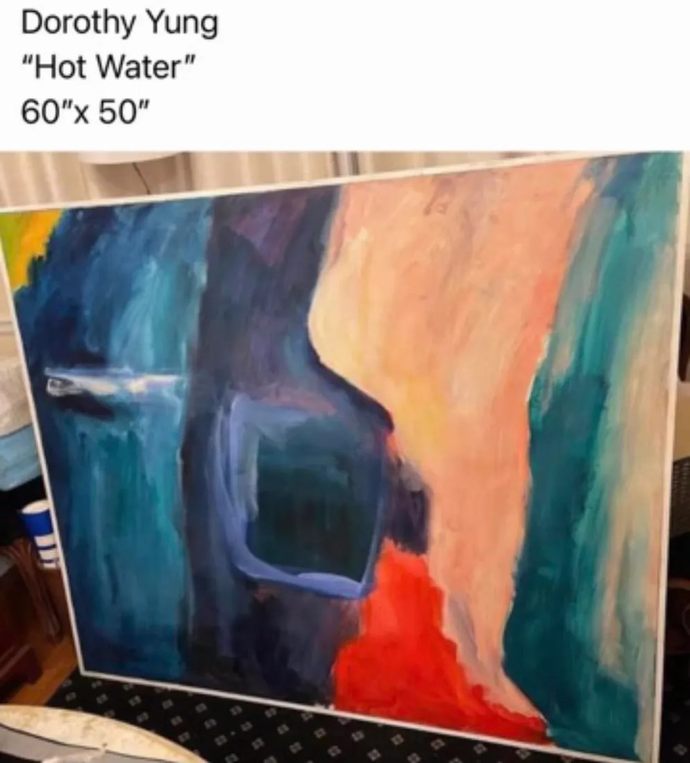 "Hot Water" Abstract Expressionist Oil Painting Dorothy Yung - 7