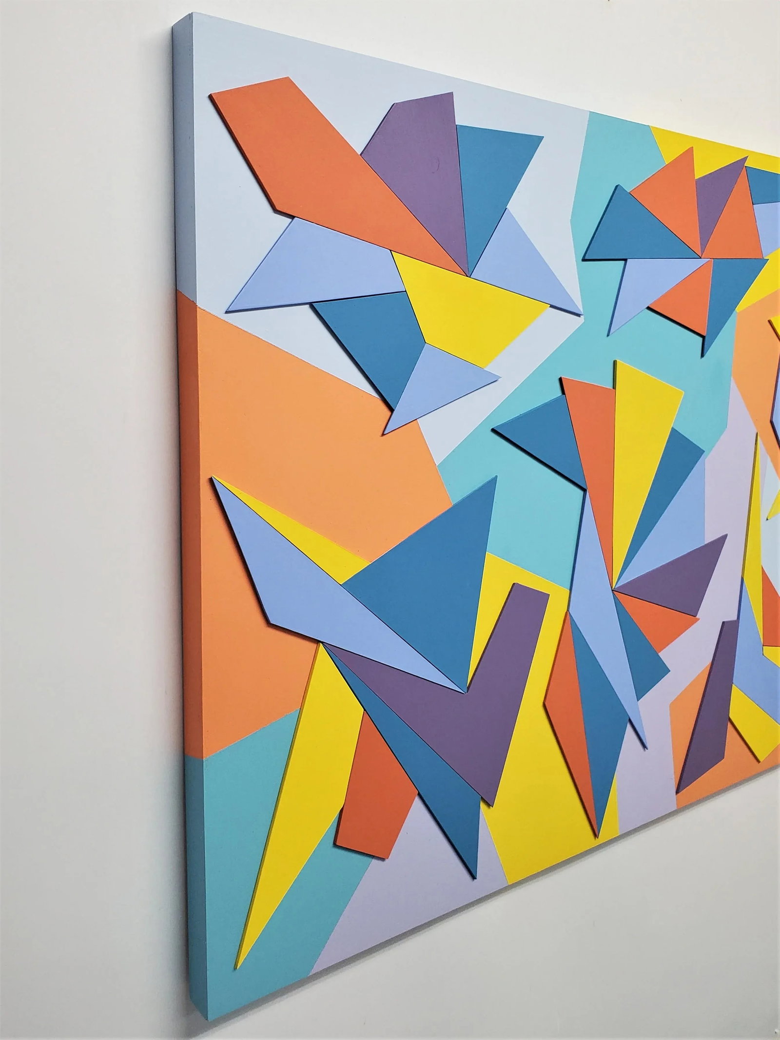 "Beautiful Ideas" Contemporary Original Abstract Geometric Collage by Sassoon Kosian - 2