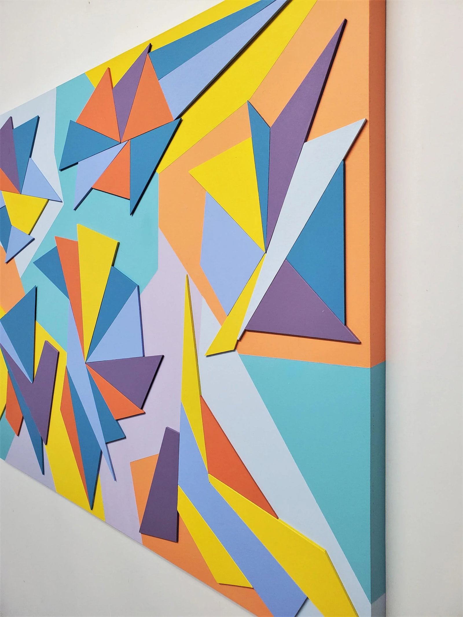 "Beautiful Ideas" Contemporary Original Abstract Geometric Collage by Sassoon Kosian - 3