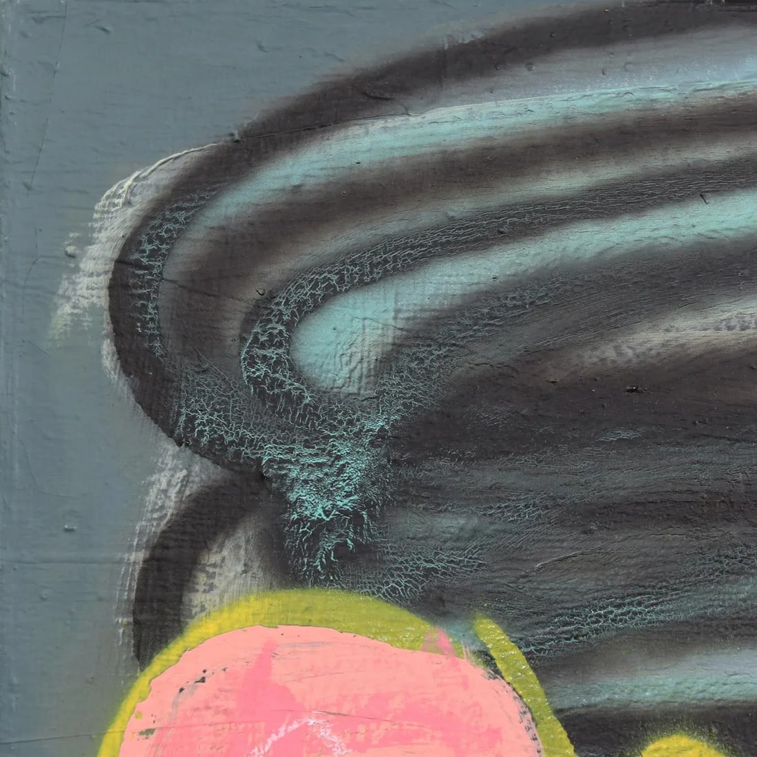 Large Oversized Green Original Artwork on Canvas by Sarah Svetlana: She Preferred the Darkside - 2