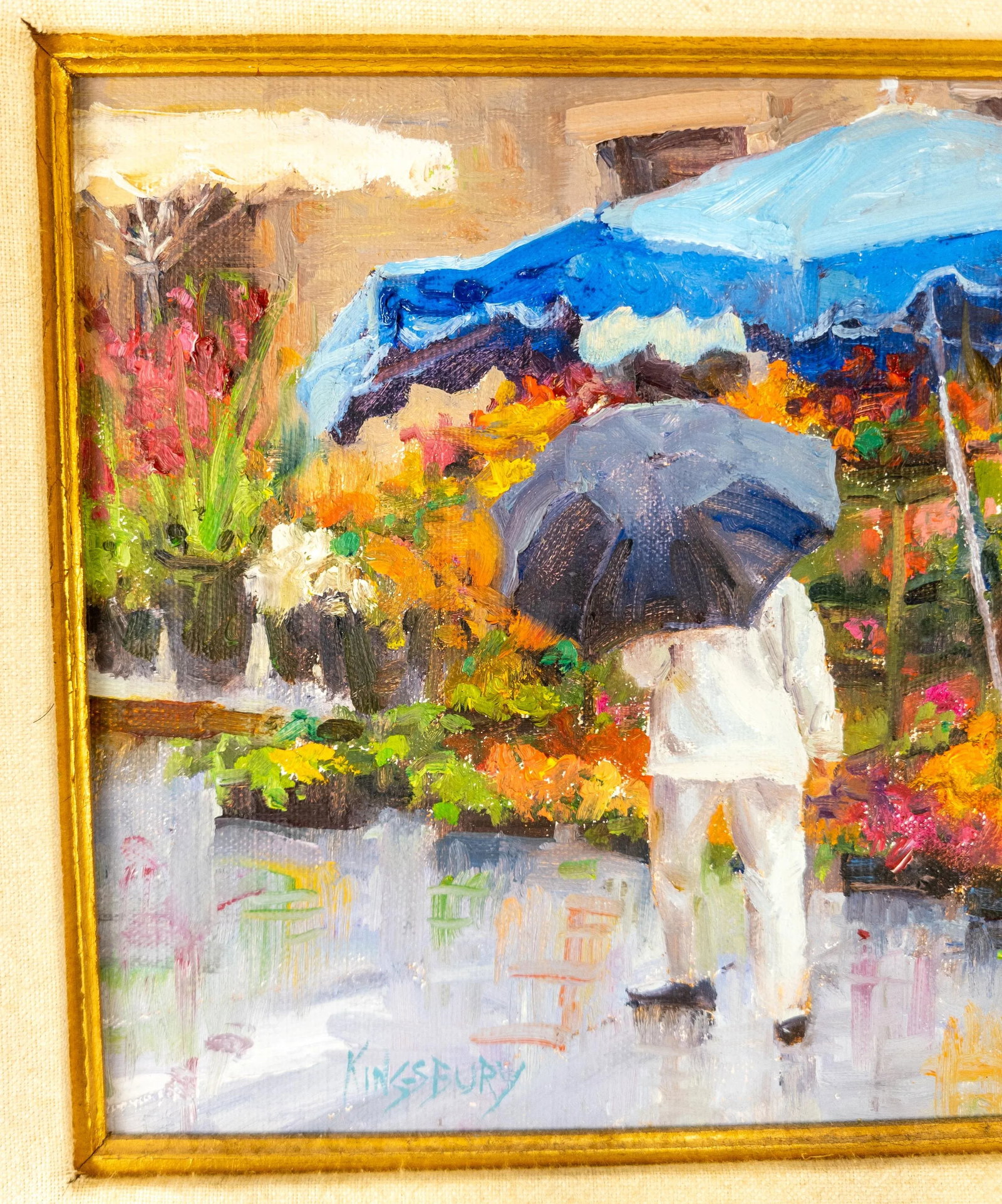 Late 20th Century Impressionistic Oil on Wood Panel Painting by Peggy Kingsbury - 3