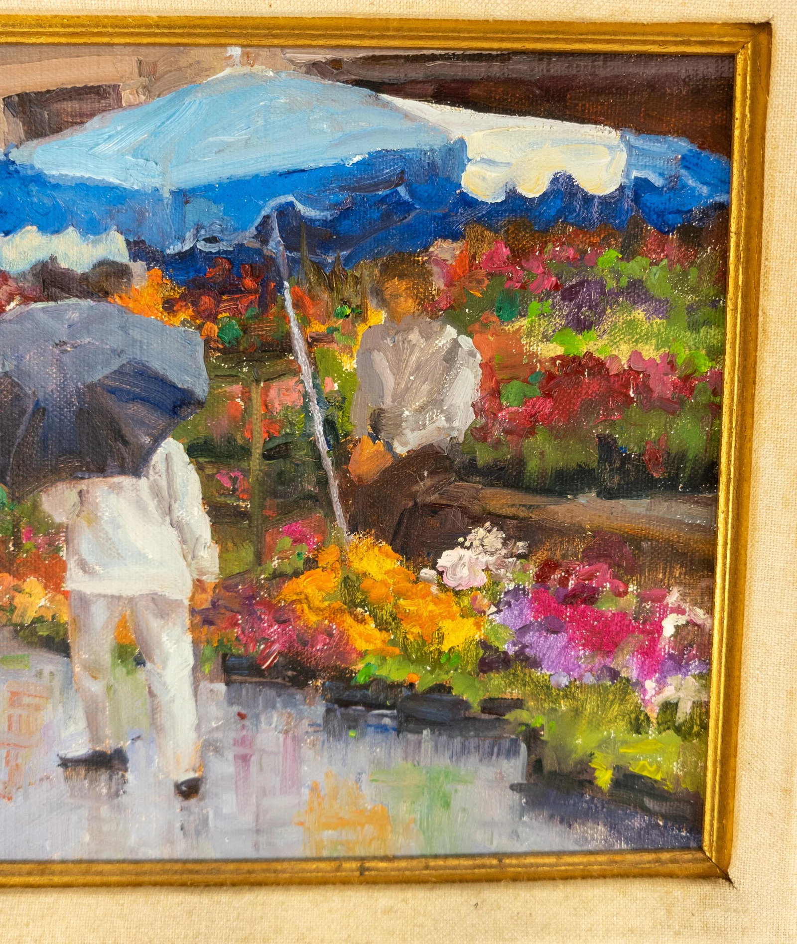 Late 20th Century Impressionistic Oil on Wood Panel Painting by Peggy Kingsbury - 4