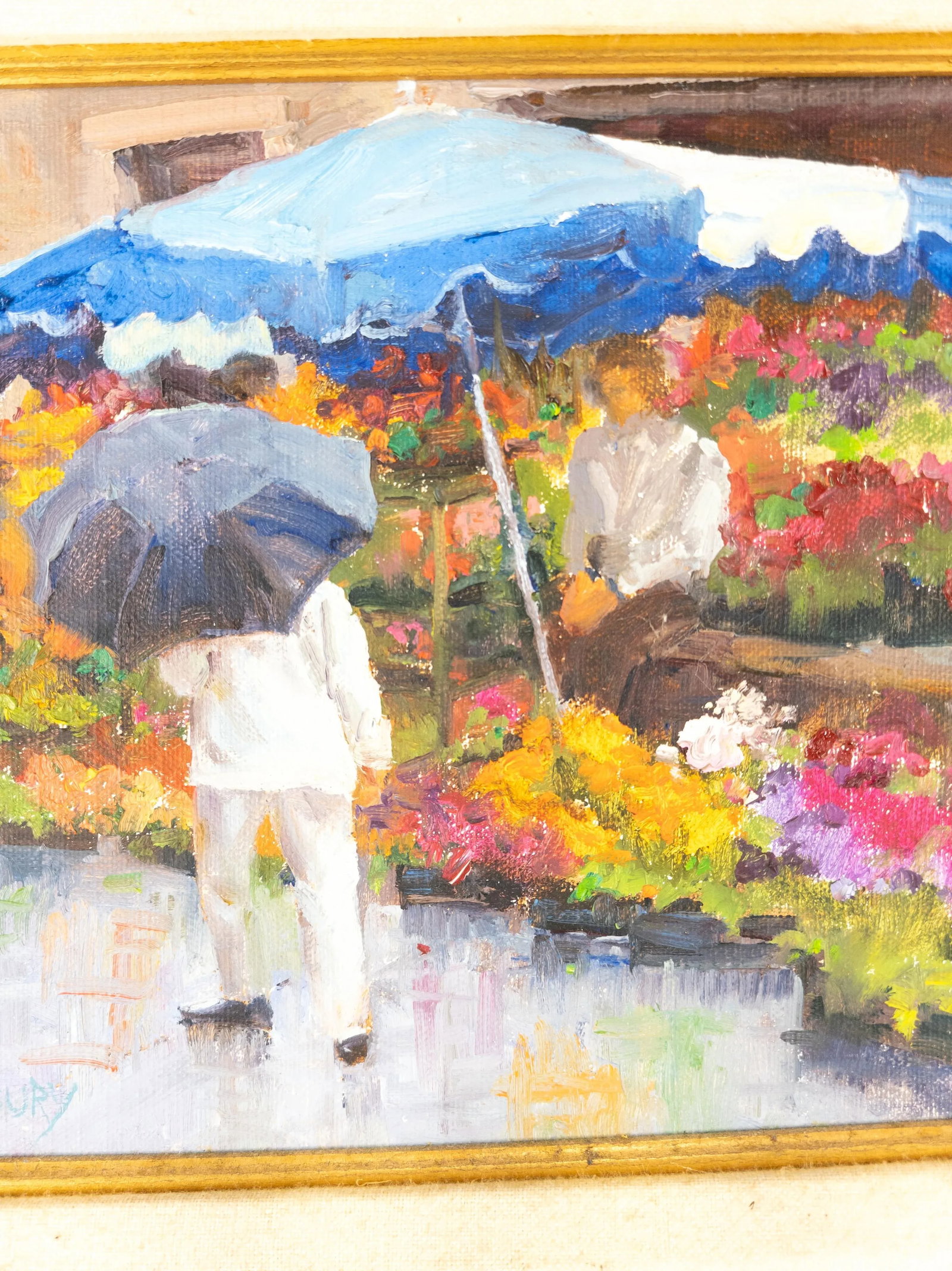 Late 20th Century Impressionistic Oil on Wood Panel Painting by Peggy Kingsbury - 5