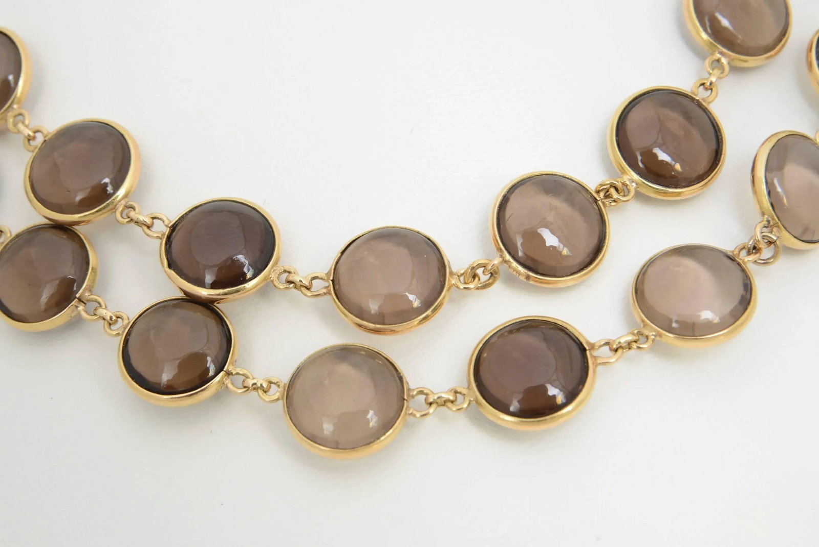 Smoky Topaz 18k Gold Necklace - 2