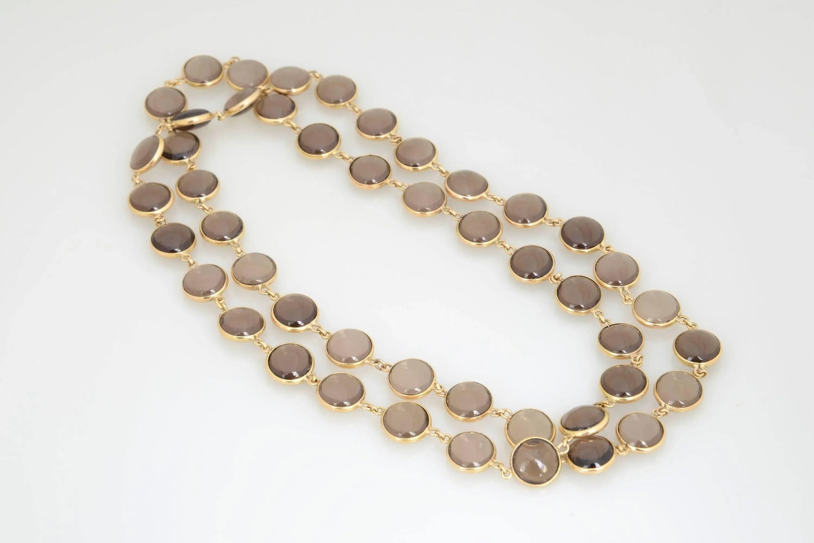 Smoky Topaz 18k Gold Necklace - 3